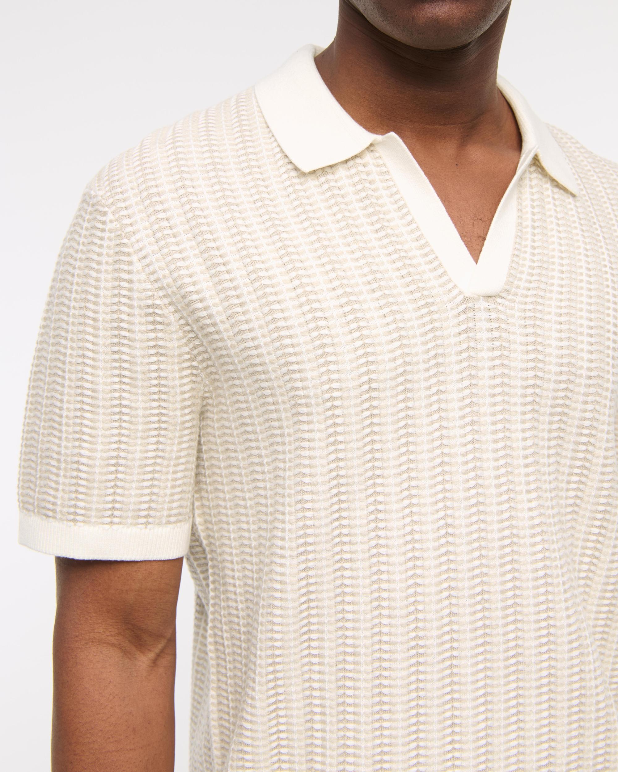 Classic Stitch Johnny Collar Sweater Polo Product Image