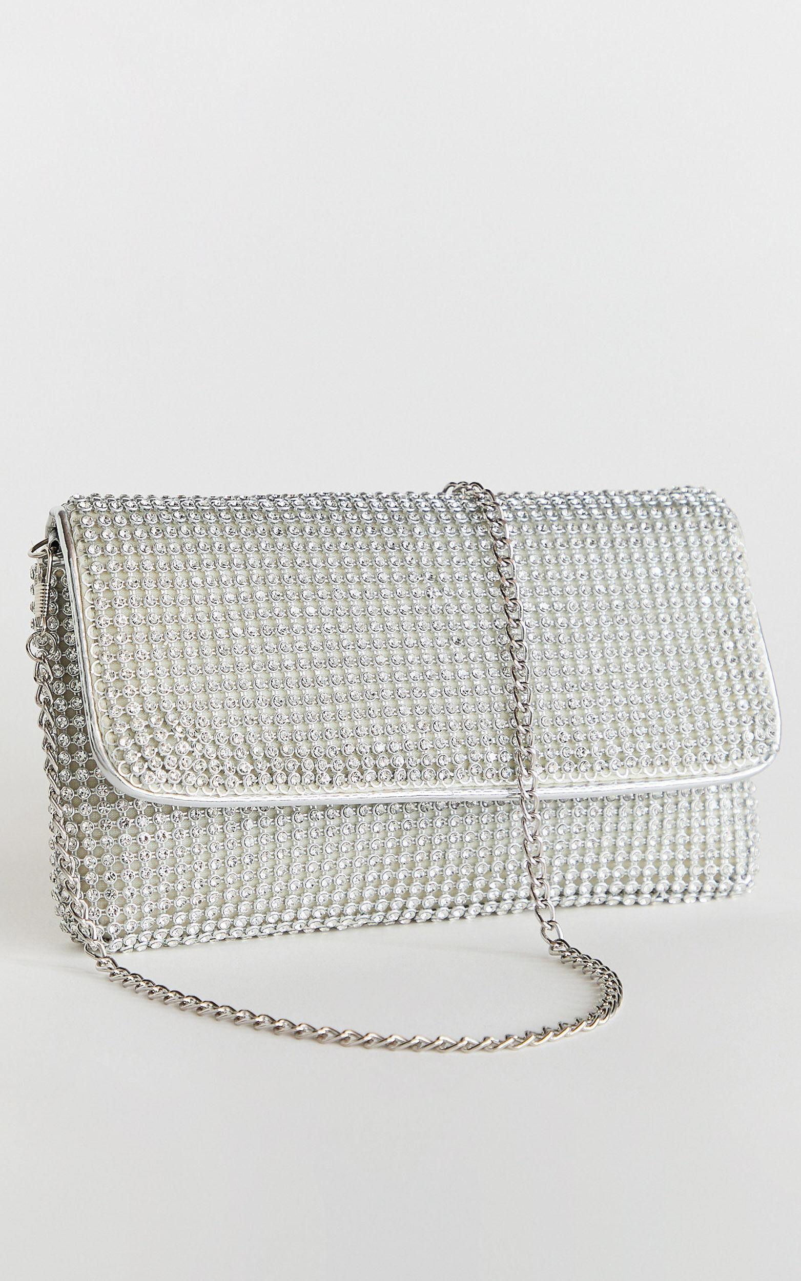 Tilda Bag - Sequin Shoulder Bag in Silver Product Image