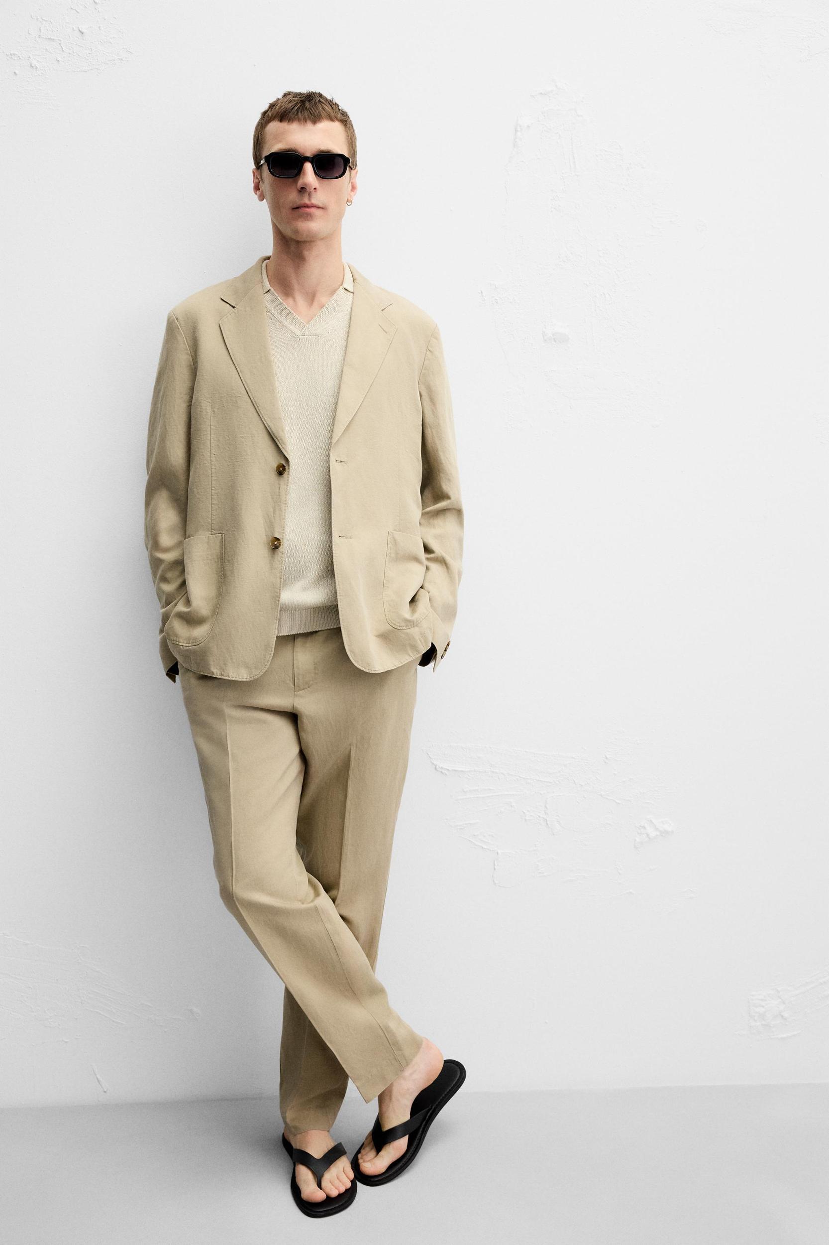 WASHED SUIT PANTS Product Image