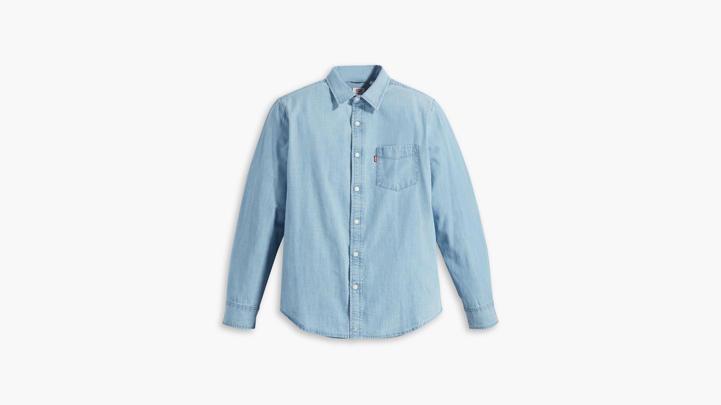 Sunset One Pocket Cotton Linen Standard Fit Shirt Product Image