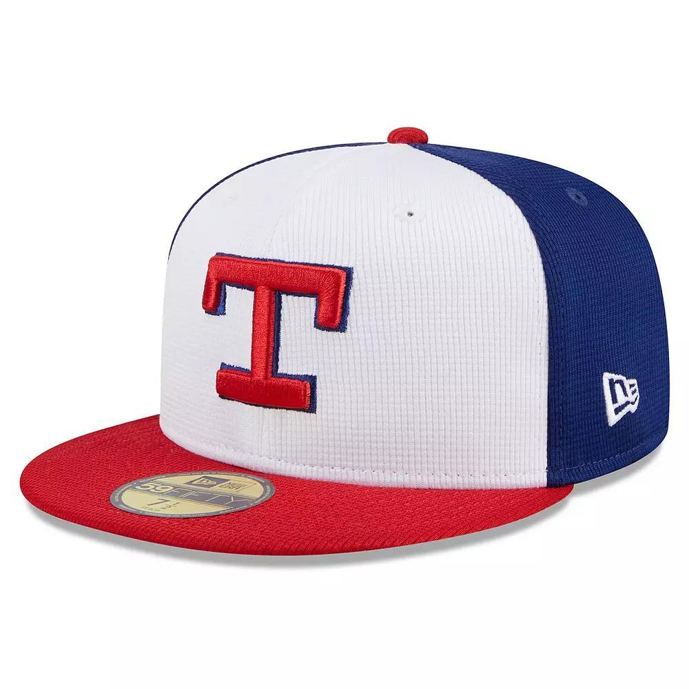 Men's New Era  White Texas Rangers 2024 Batting Practice 59FIFTY Fitted Hat, Size: 6 7/8 Product Image