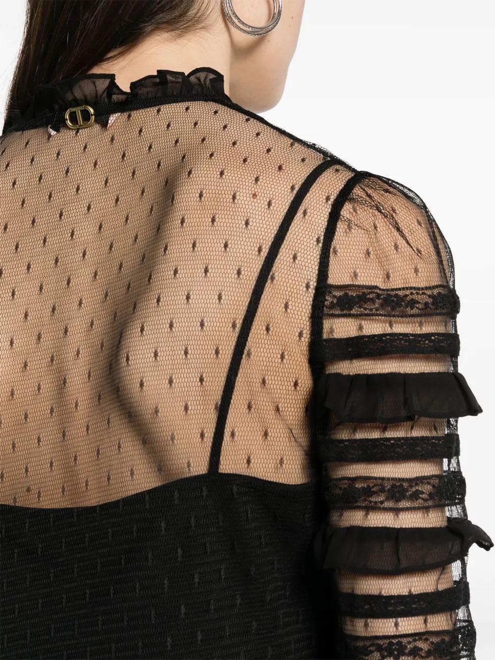 ruffled mesh mini dress Product Image