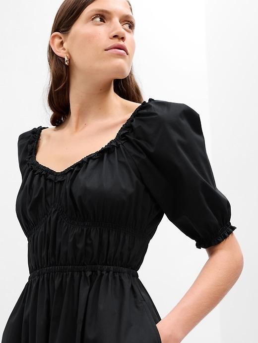 Puff Sleeve Midi Dress Product Image