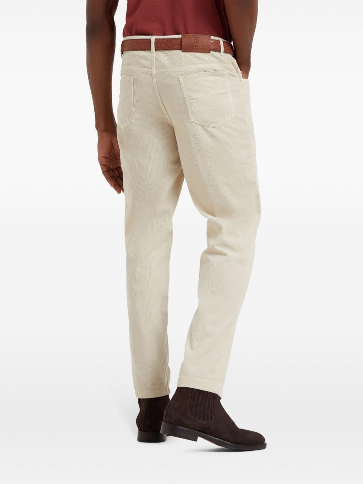 BRUNELLO CUCINELLI Corduroy Pants In Beige Product Image