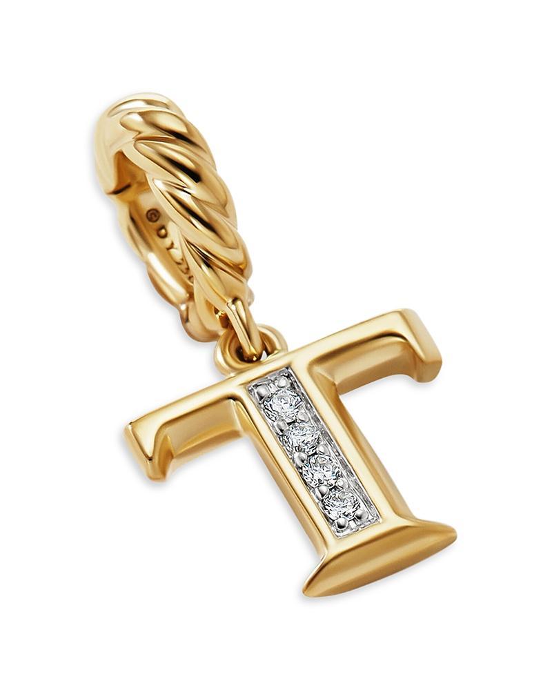 David Yurman 18K Gold Amulets Diamond Pave Initial Pendant Product Image
