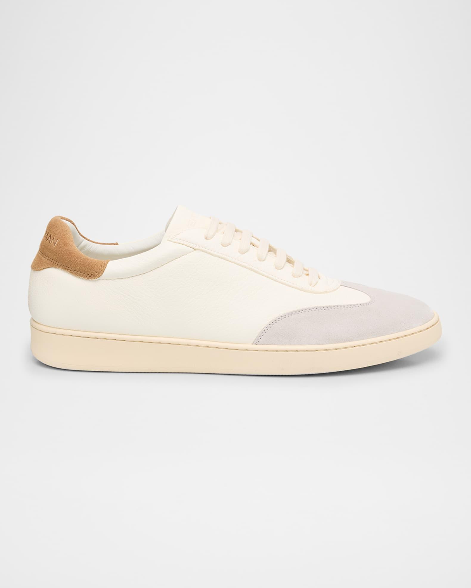 Men's Banner Leather T-Toe Low-Top Sneakers Product Image