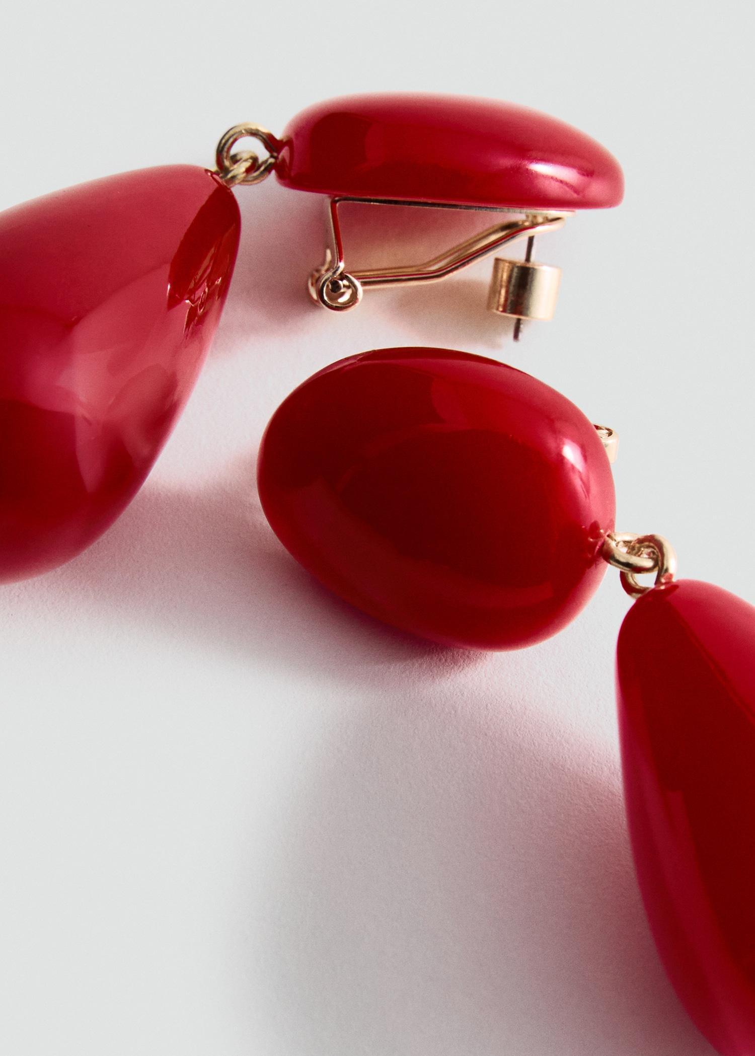 Resin drop earrings - Women | MANGO USA Product Image