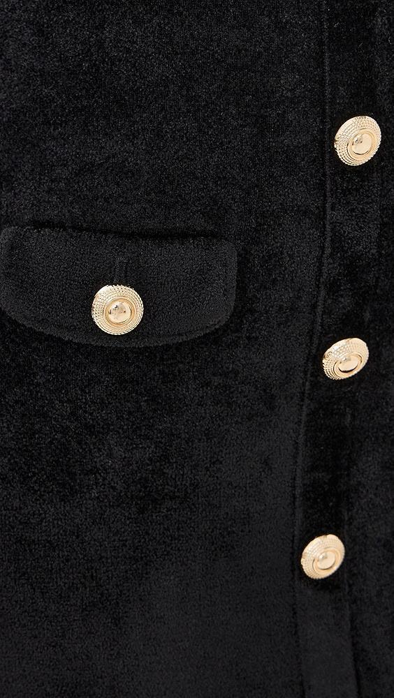 Self Portrait Black Chenille Knit Midi Dress | Shopbop Product Image