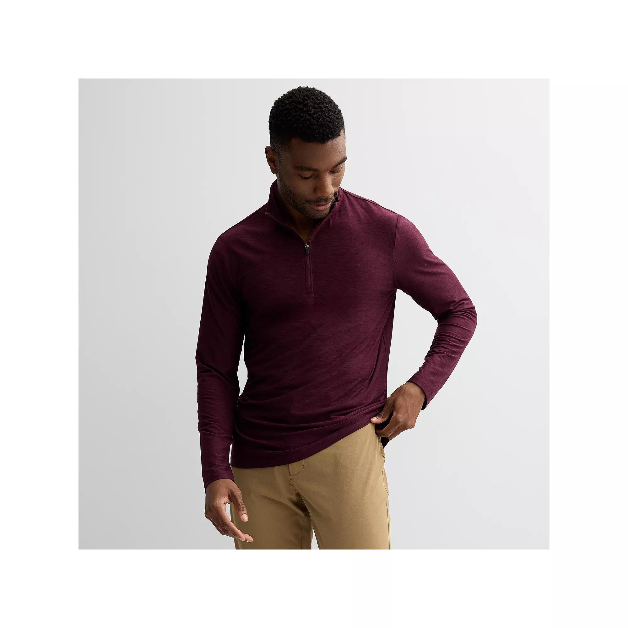 Men's FLX Luxury Soft Wander 1/4 Zip Up Pullover, Size: XXL, Black Coal Product Image