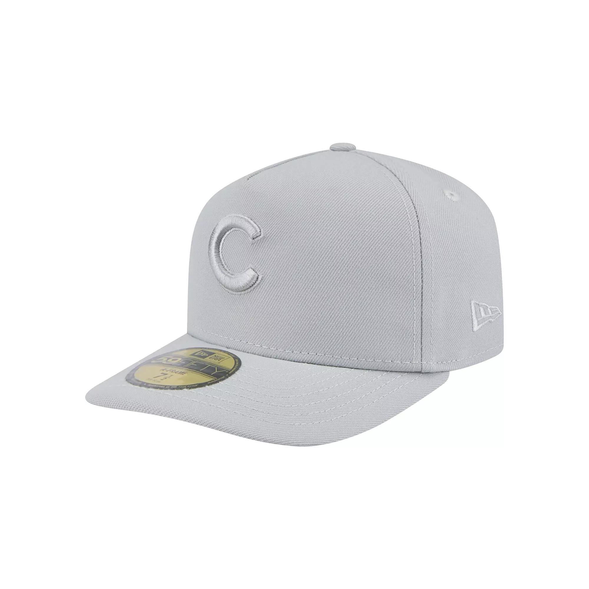 Men's New Era  Gray Chicago Cubs Colorpack 59FIFTY Fitted Hat, Size: 7, Grey Product Image