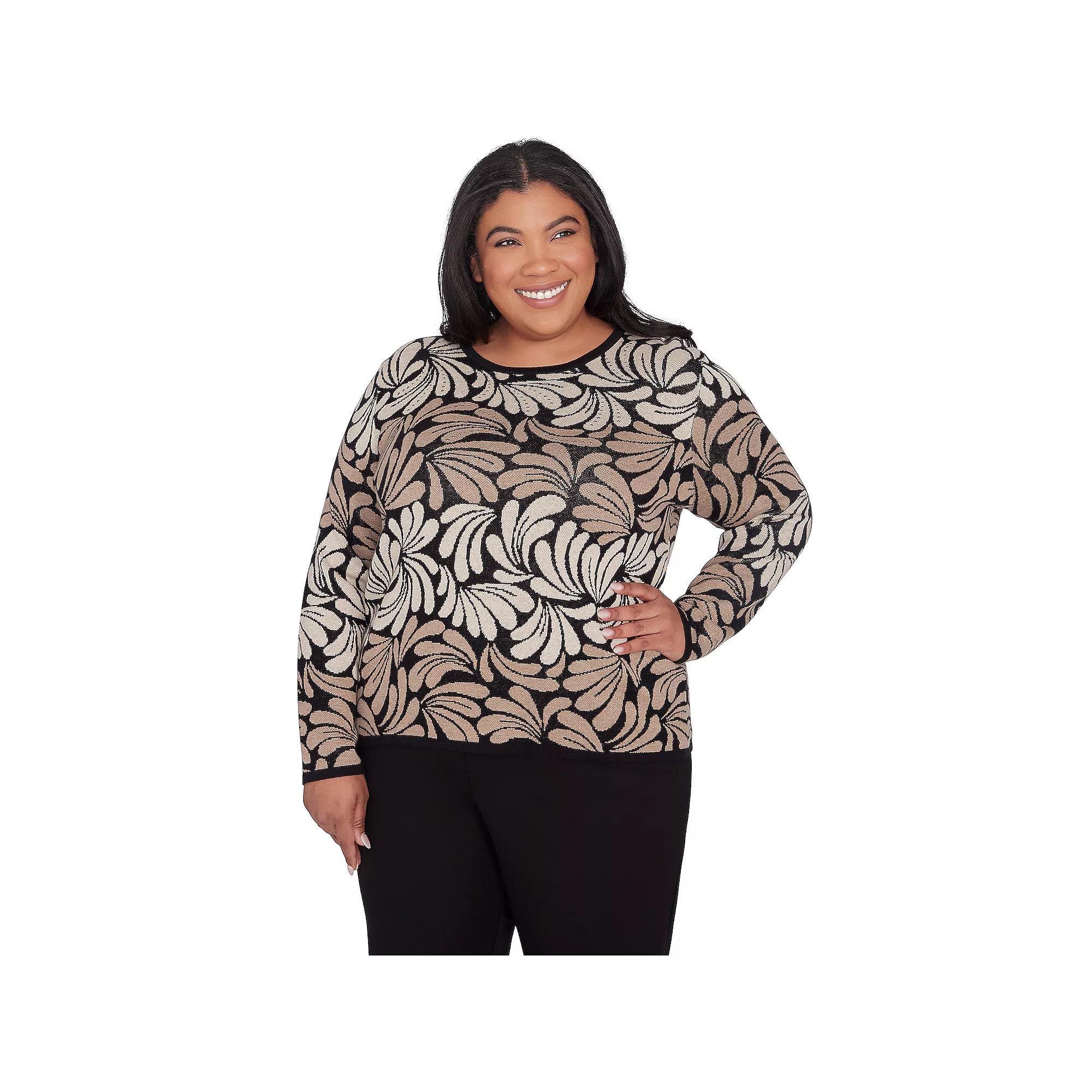 Plus Size Alfred Dunner Geometric Ombre Scroll Top, Women's, Size: 1XL Product Image