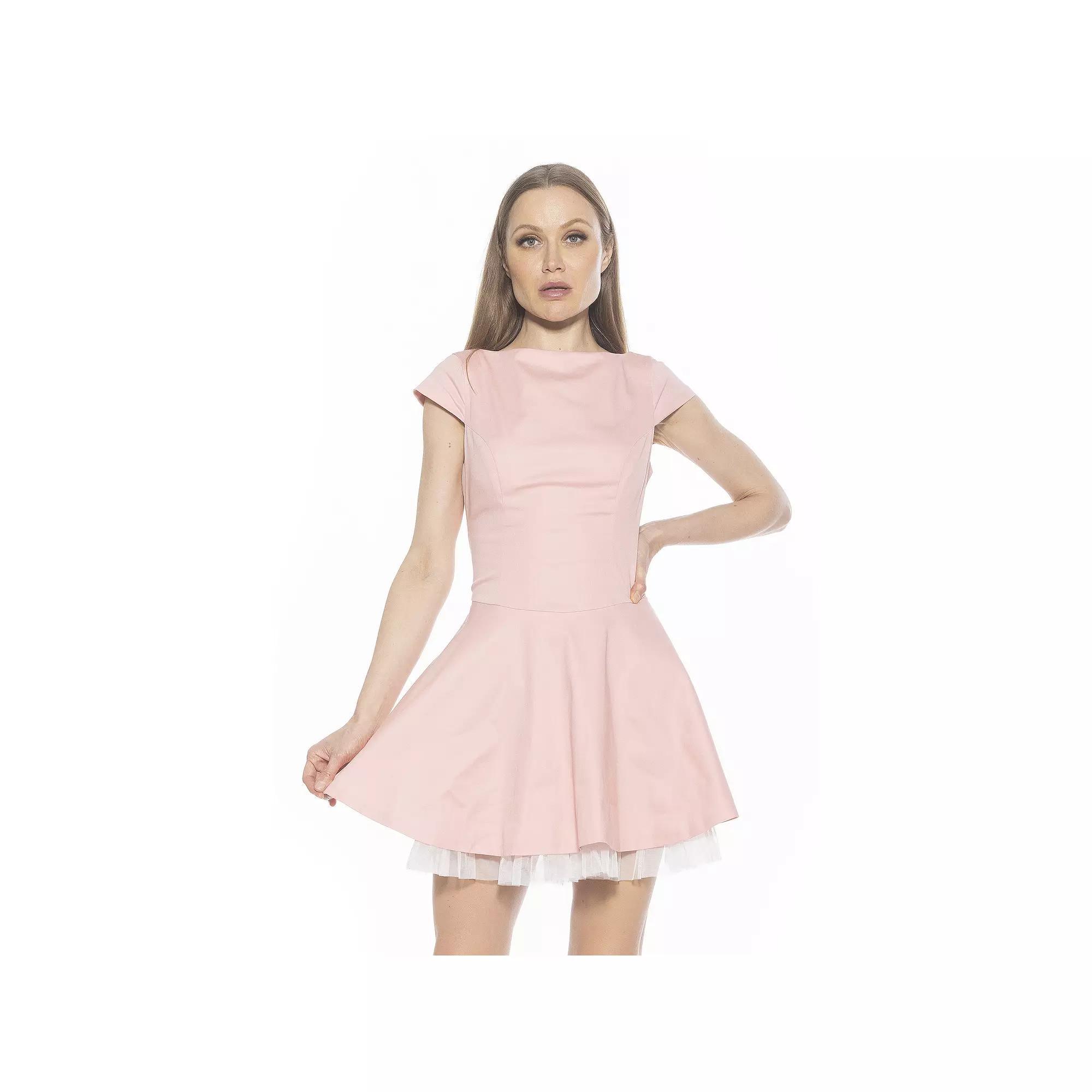 Women's ALEXIA ADMOR Aleena Short Sleeve Mini Dress, Size: 4, Pink Product Image