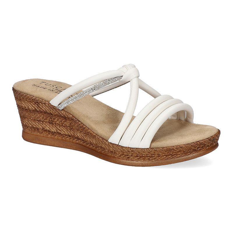 Easy Street Elvera Tuscany Women's Wedge Sandals, Size: 7.5, Silver Product Image