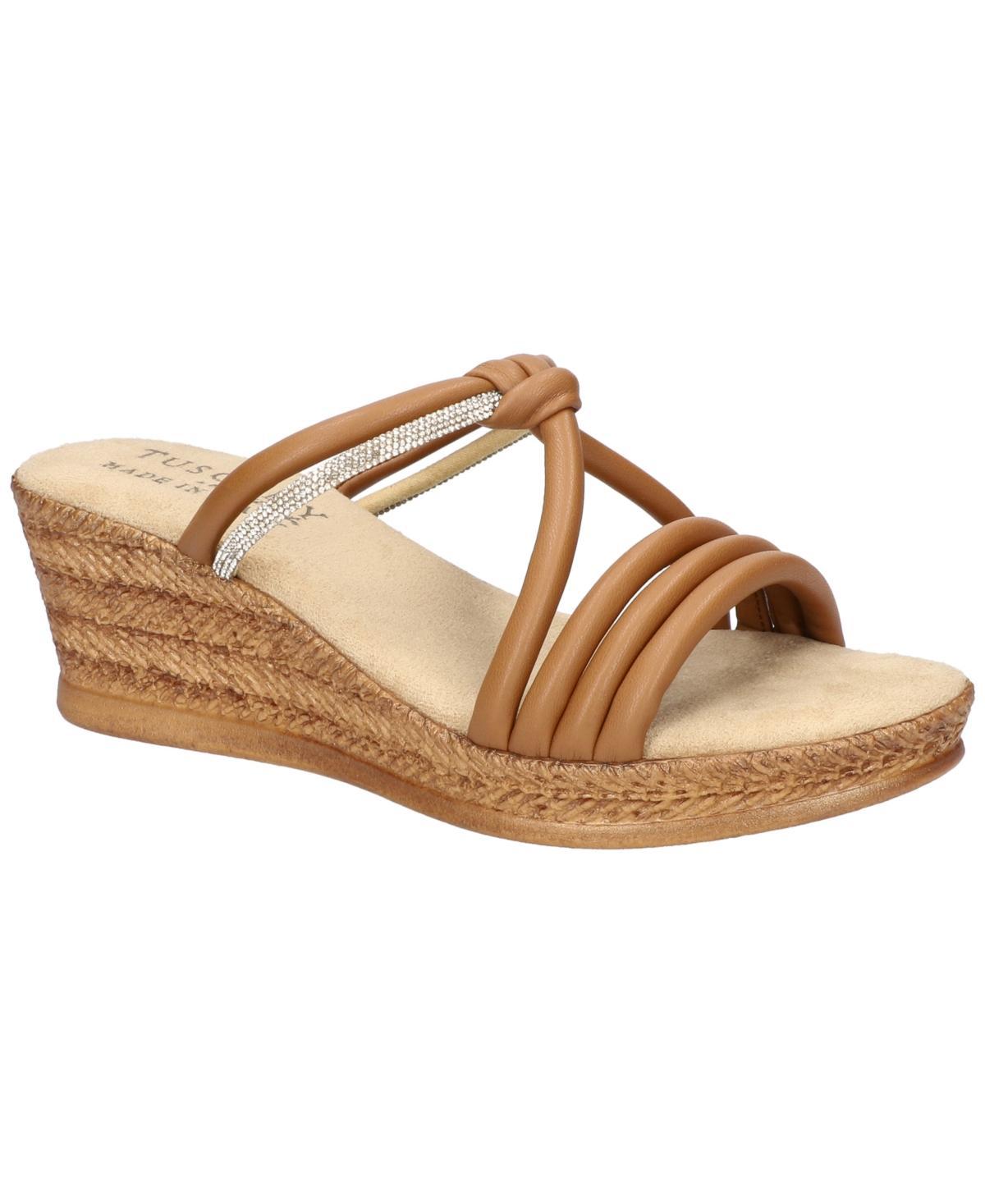 Easy Street Elvera Tuscany Women's Wedge Sandals, Size: 7.5, Silver Product Image