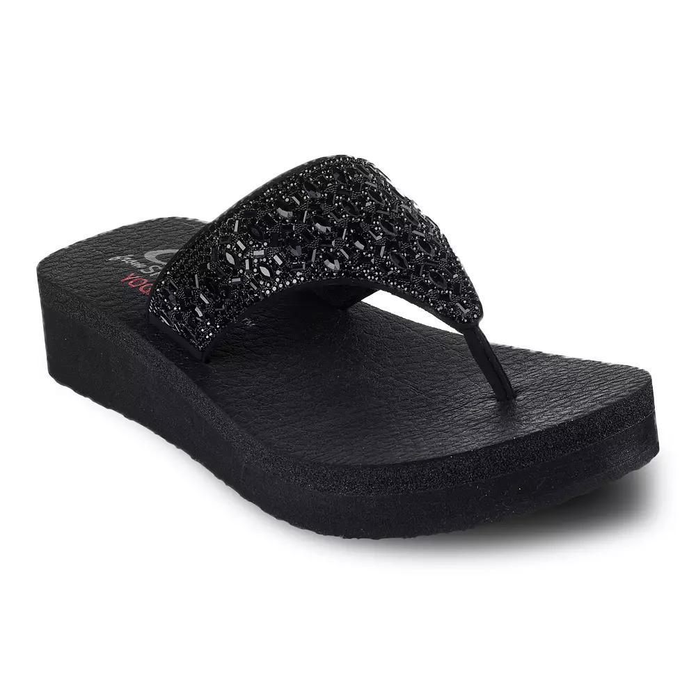 Skechers Cali® Vinyasa New Glamour Women's Thong Sandals, Size: 11, Black Product Image