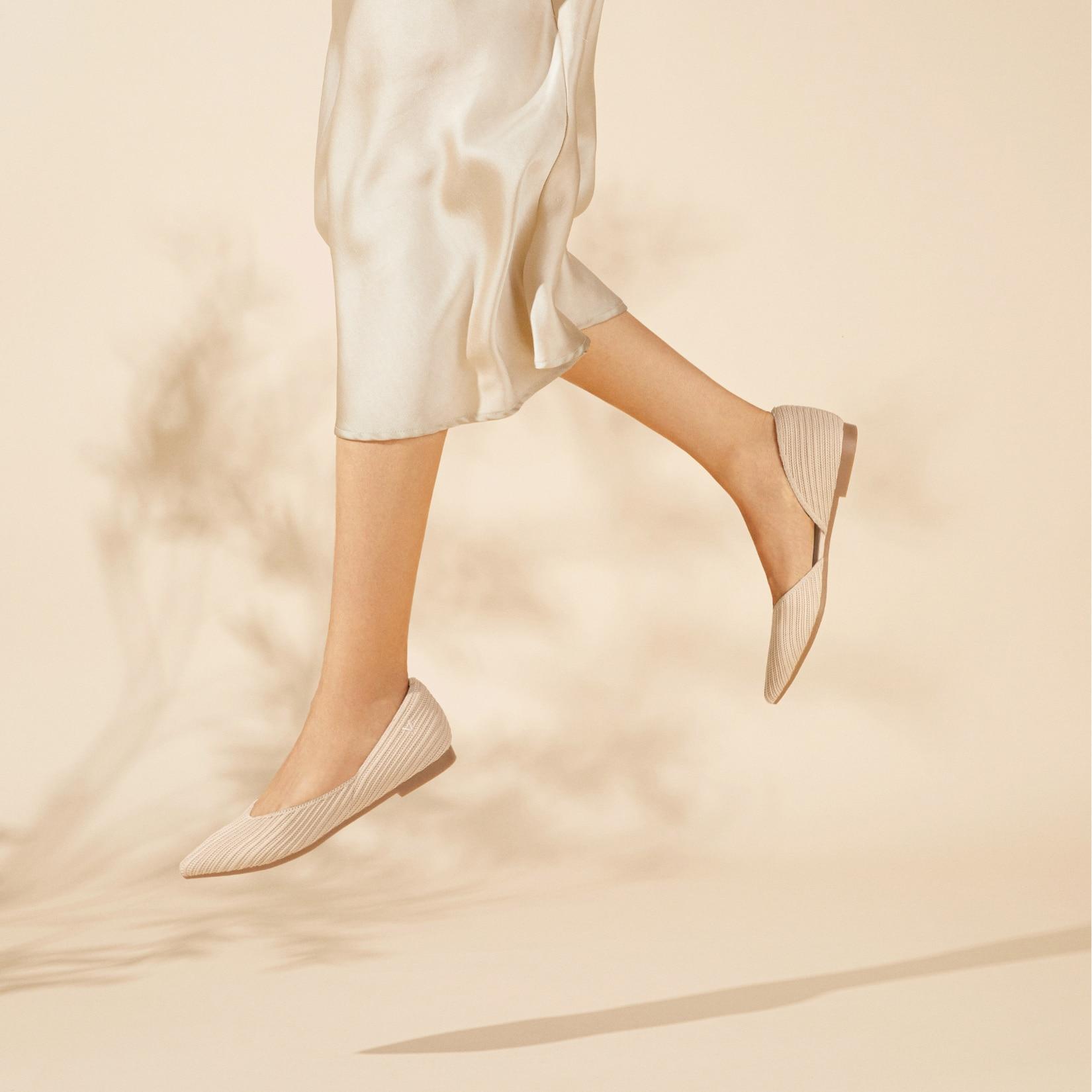 Pointed-Toe D'Orsay Flats (Melia) Product Image
