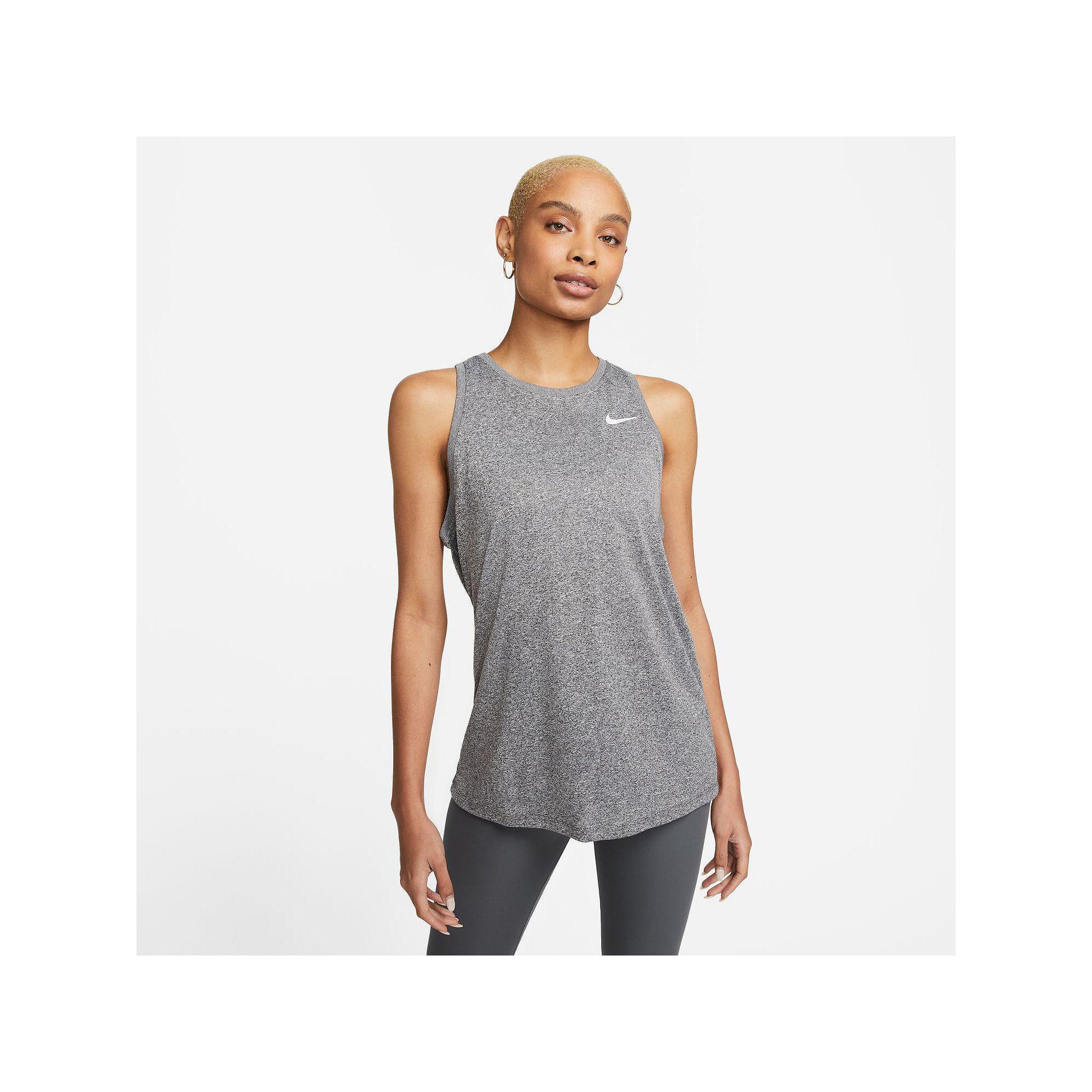 Women's Nike Dri-FIT Tank Top, Size: Medium, Black Grey Product Image