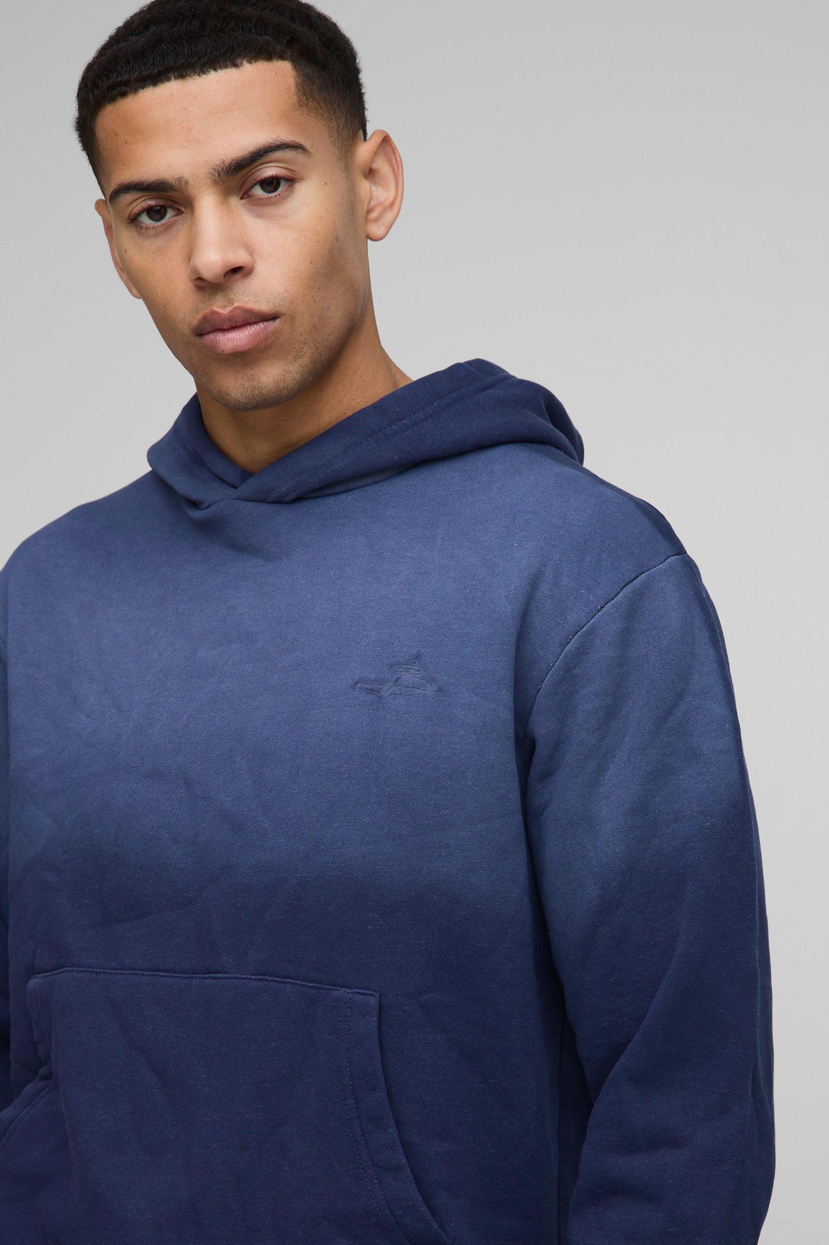 Boxy Spray Wash Graphic Hoodie | boohooMAN USA Product Image
