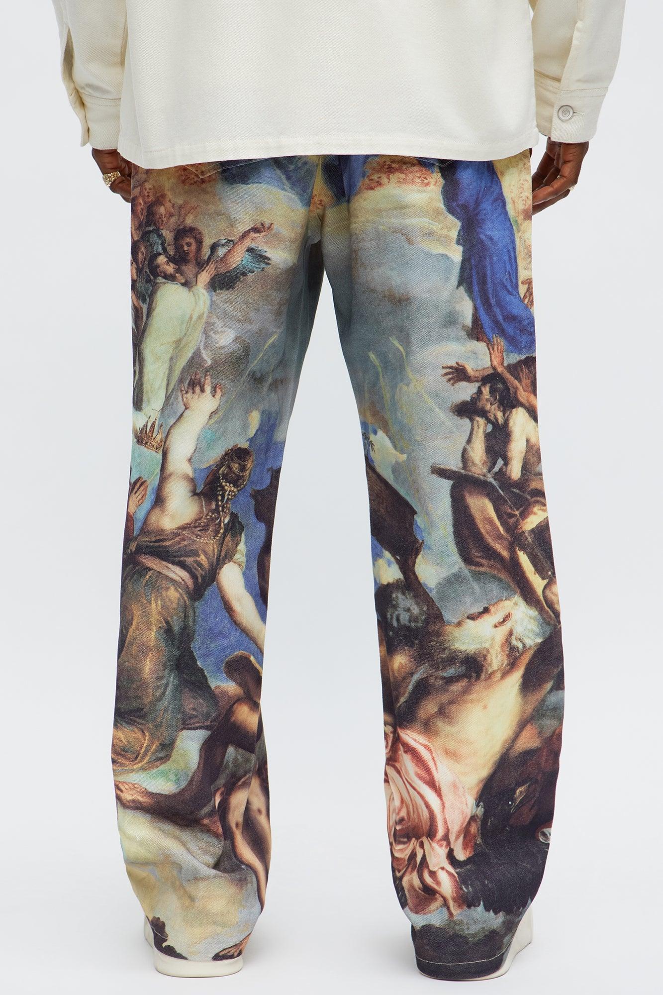 Baggy In The Heavens Printed Pants - Multi Color Product Image