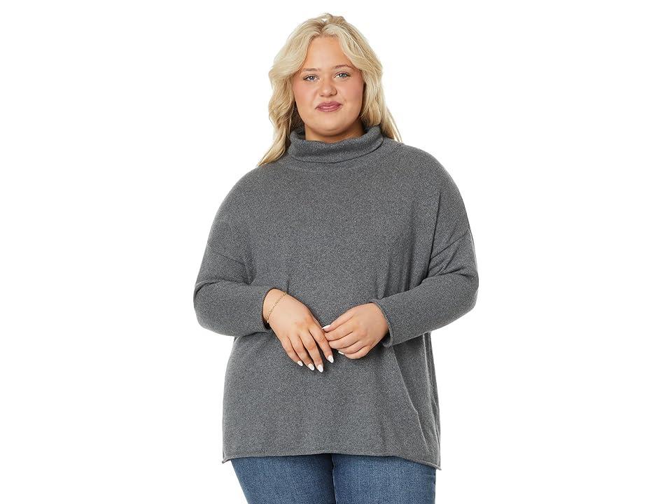 Eileen Fisher Turtle Neck Tunic (Ash) Women's Sweater Product Image
