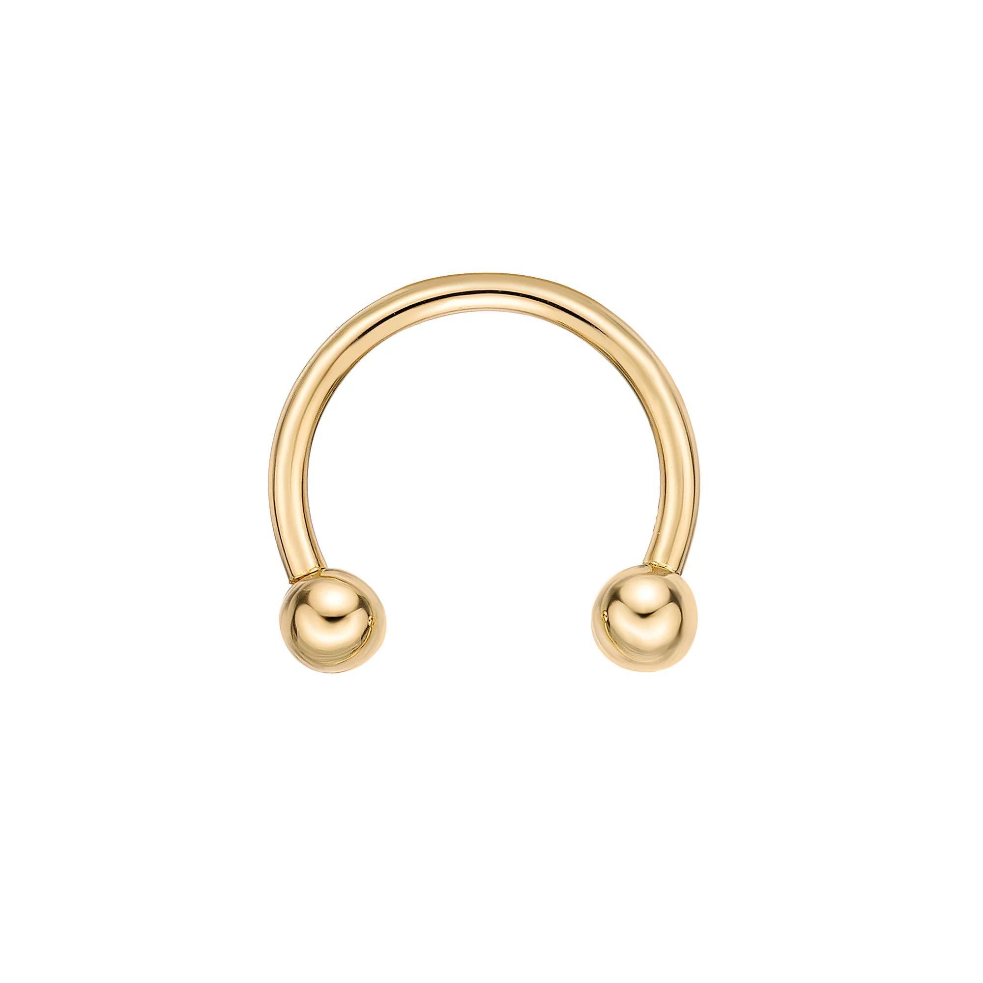 Lila Moon 14k Gold Horseshoe Eyebrow Ring, Women's Product Image