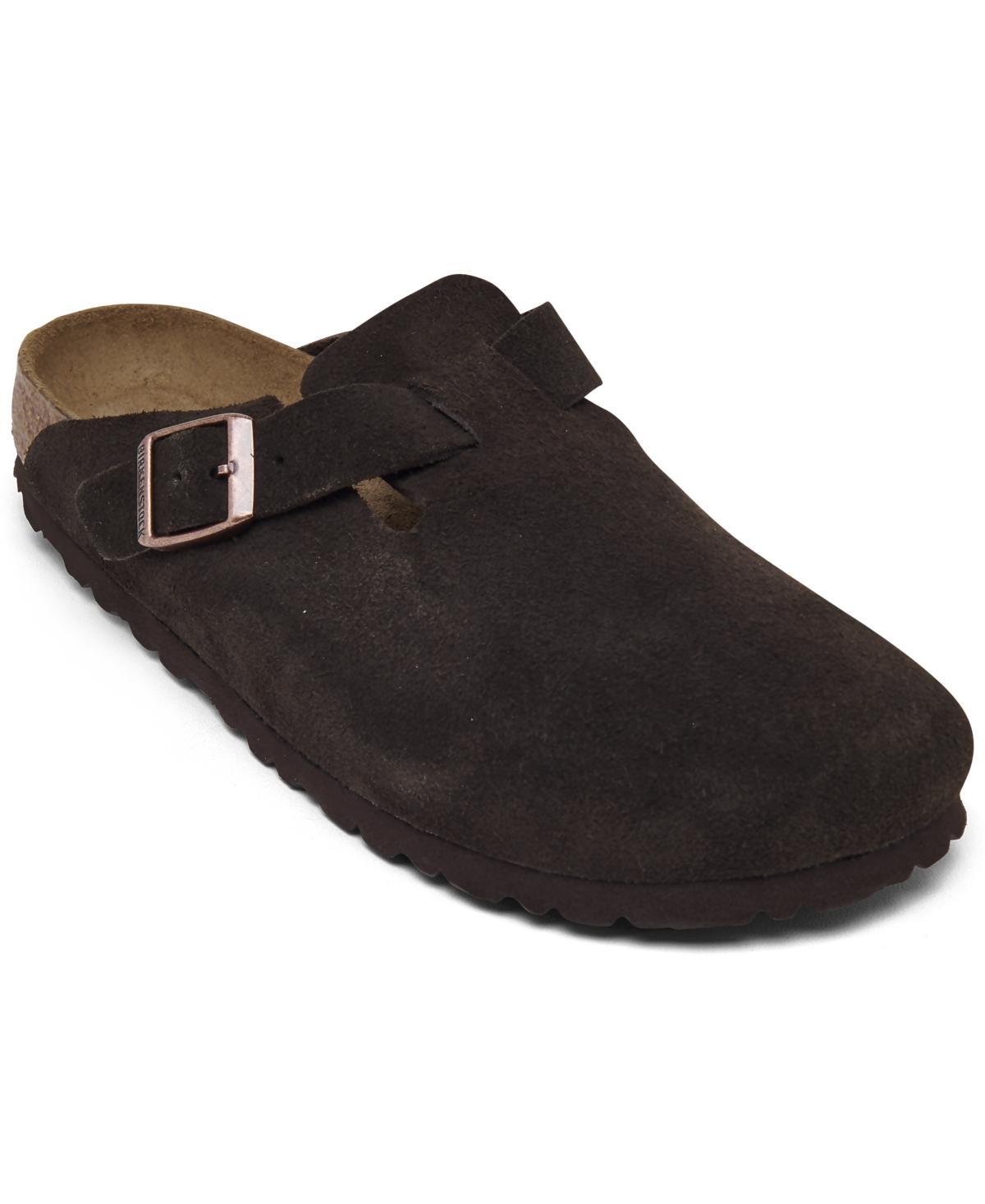 Birkenstock Mens Boston Suede Slide-On Soft Footbed Clogs Product Image