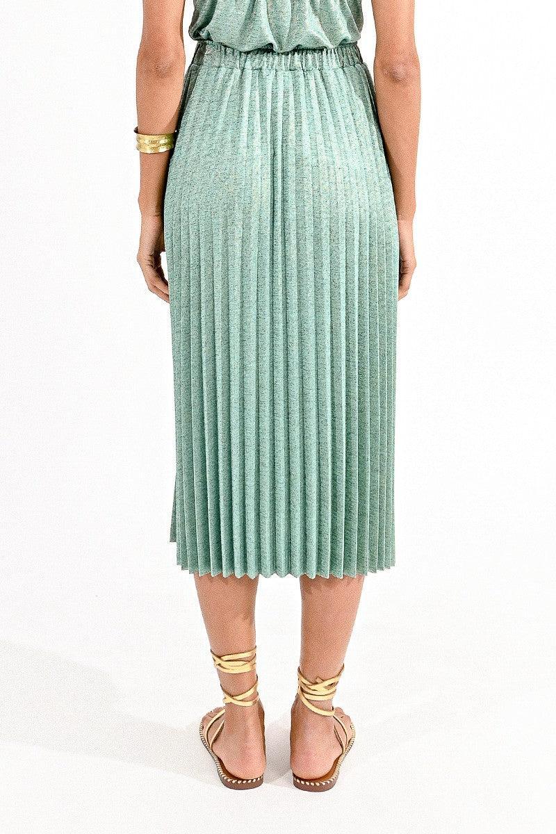Iridescent Pleated Skirt Product Image