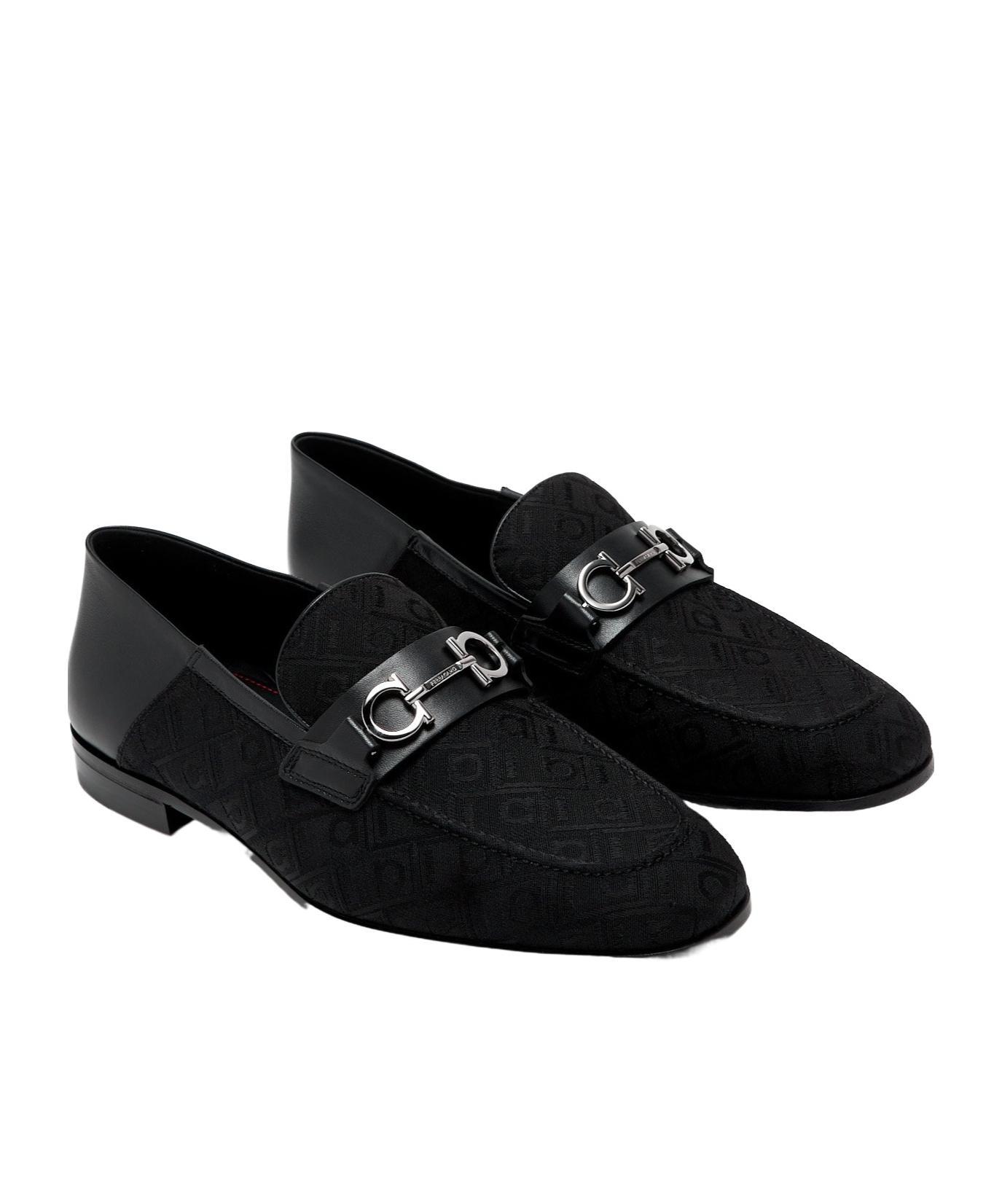 FERRAGAMO Round-head Casual Shoes In Black Product Image