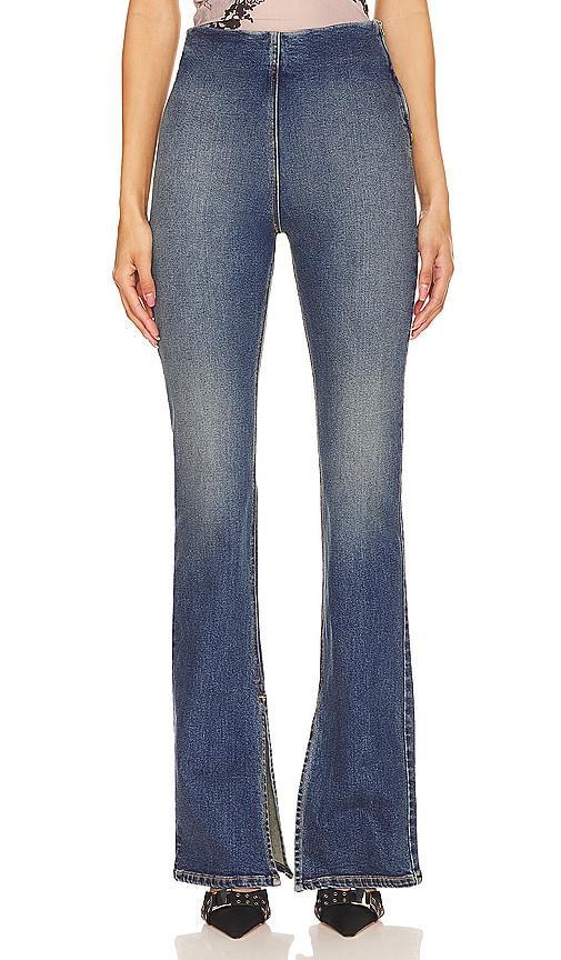 Womens Split Boot-Cut Denim Leggings Product Image