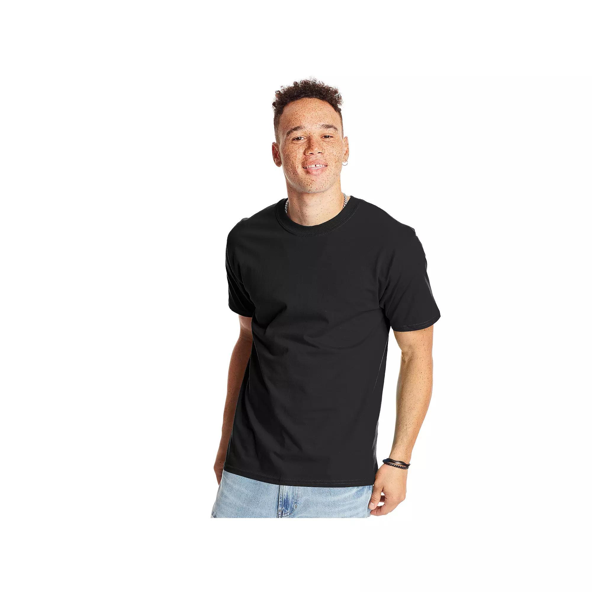 Big & Tall Hanes® Beefy-T Heavyweight Cotton Tee, Men's, Size: 3XL, Deep Red Product Image
