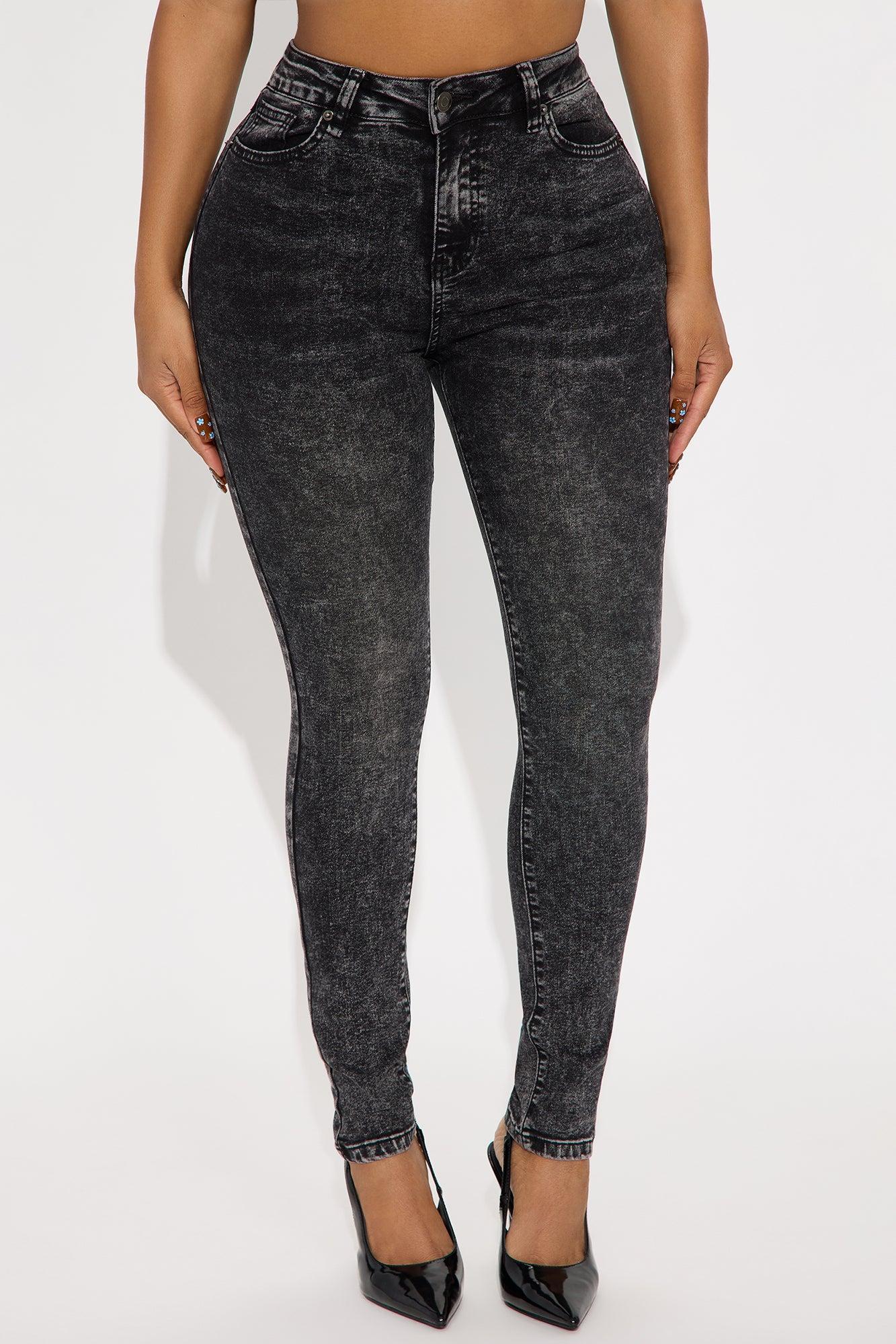 In The Black Skinny Jeans - Acid Wash Black Product Image