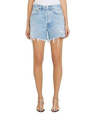 Agolde Parker Long Jean Shorts in Swapmeet Product Image