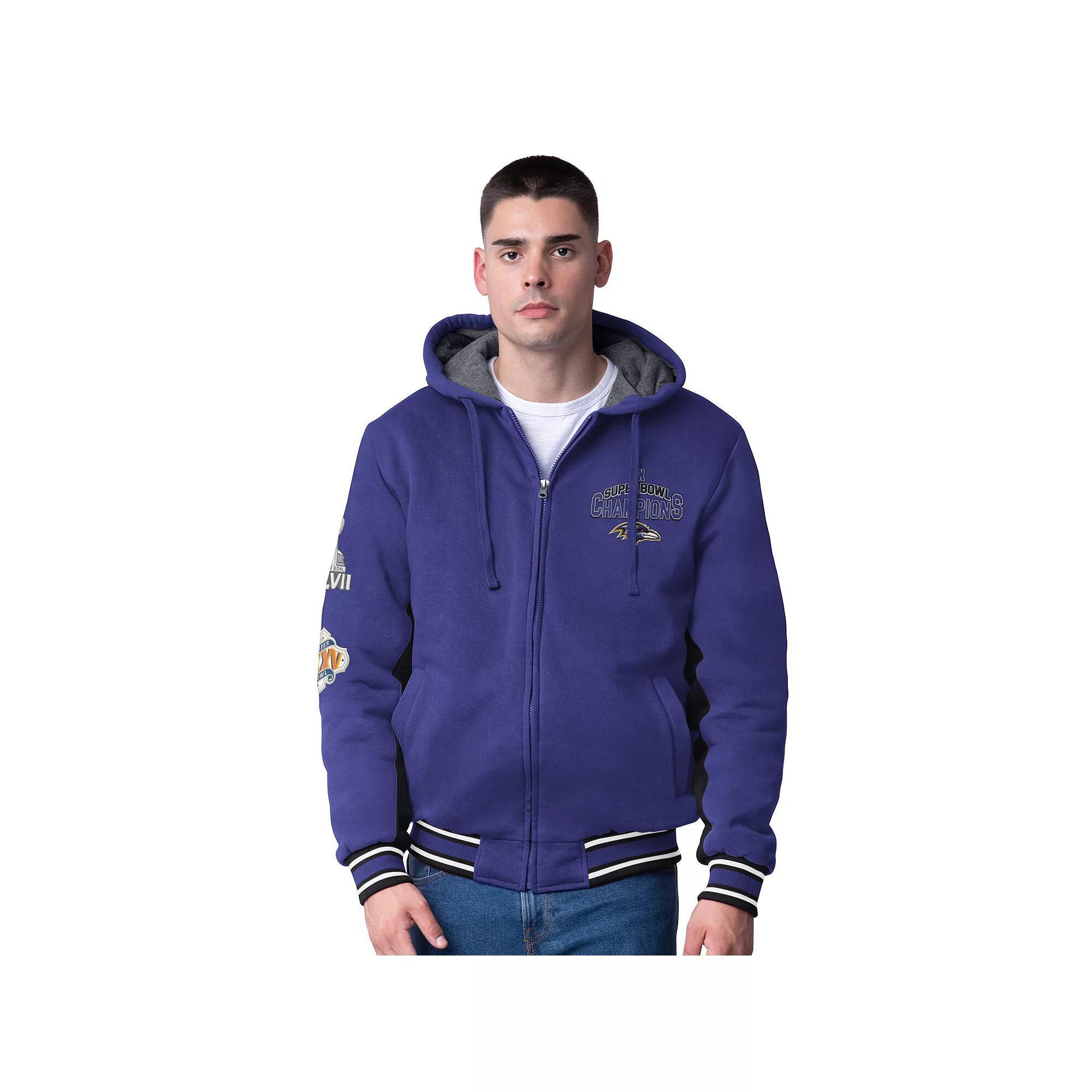 Men's G-III Extreme Purple Baltimore Ravens No Huddle Commemorative Full-Zip Hoodie Jacket, Size: Large Product Image