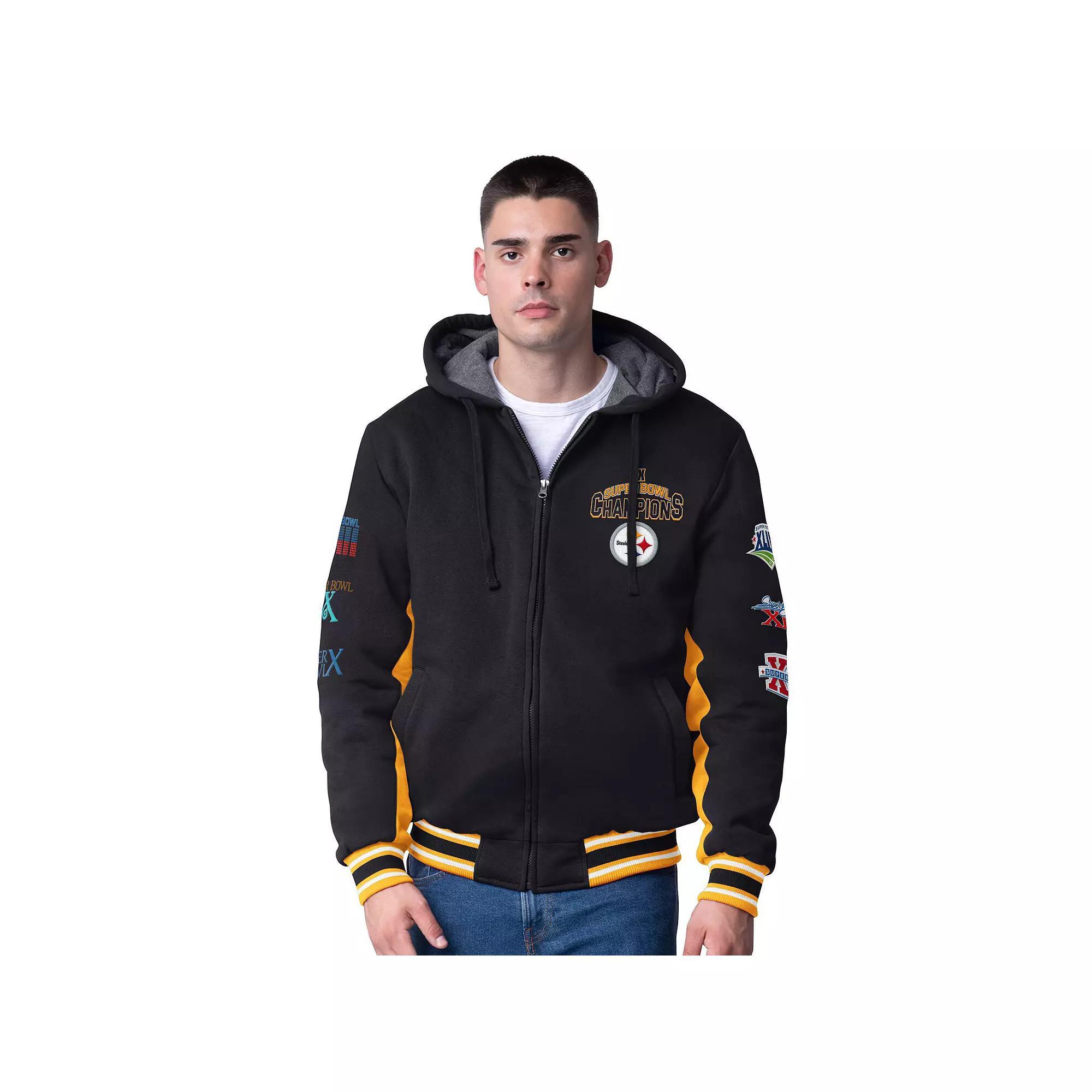 Men's G-III Extreme Black Pittsburgh Steelers No Huddle Commemorative Full-Zip Hoodie Jacket, Size: 2XL Product Image
