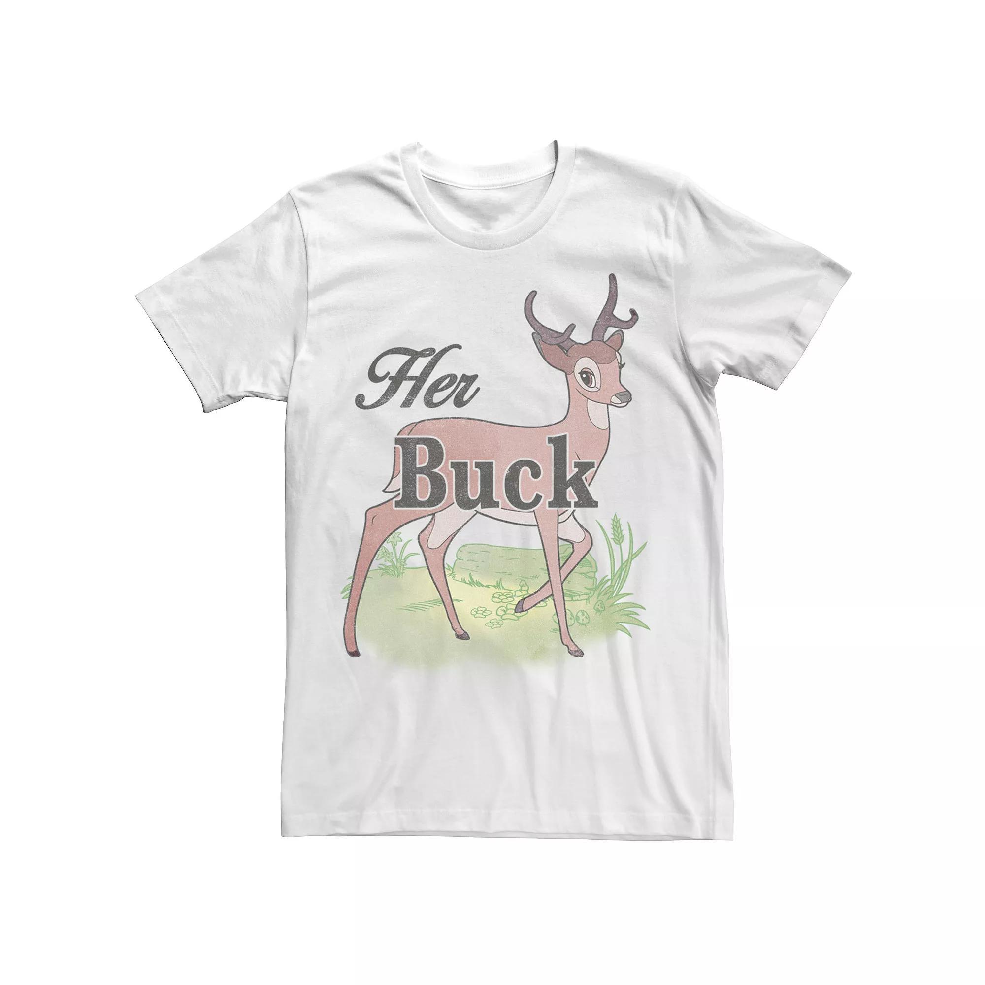 Disney's Bambi Men's Valentine's Day Her Buck Tee, Size: XS, White Product Image