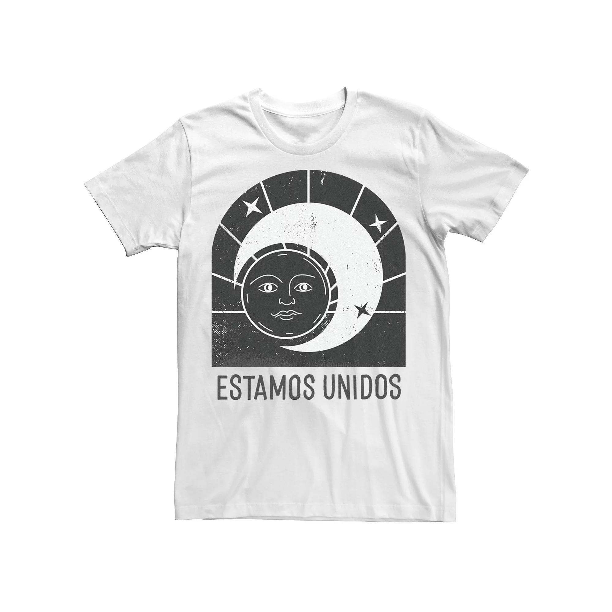 Men's Gonzales Estamos Unidos Sun And Moon Stamp Tee, Size: XXL, White Product Image