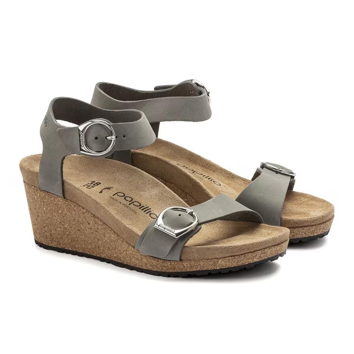 Birkenstock Women's Soley Papillio Nubuck Wedge Sandals Product Image