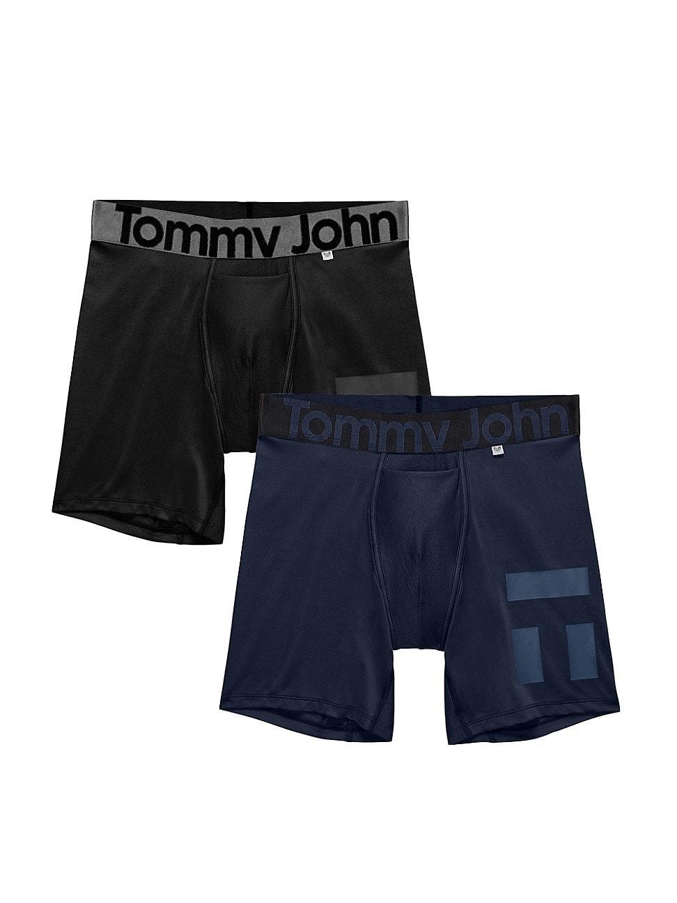 Tommy John 360 Sport Hammock Pouch 6 Boxer Brief 2-Pack (Turbulence/Dress Blues) Men's Underwear Product Image