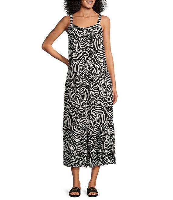 Nurture Animal Print Sleeveless V-Neck Maxi Dress Product Image