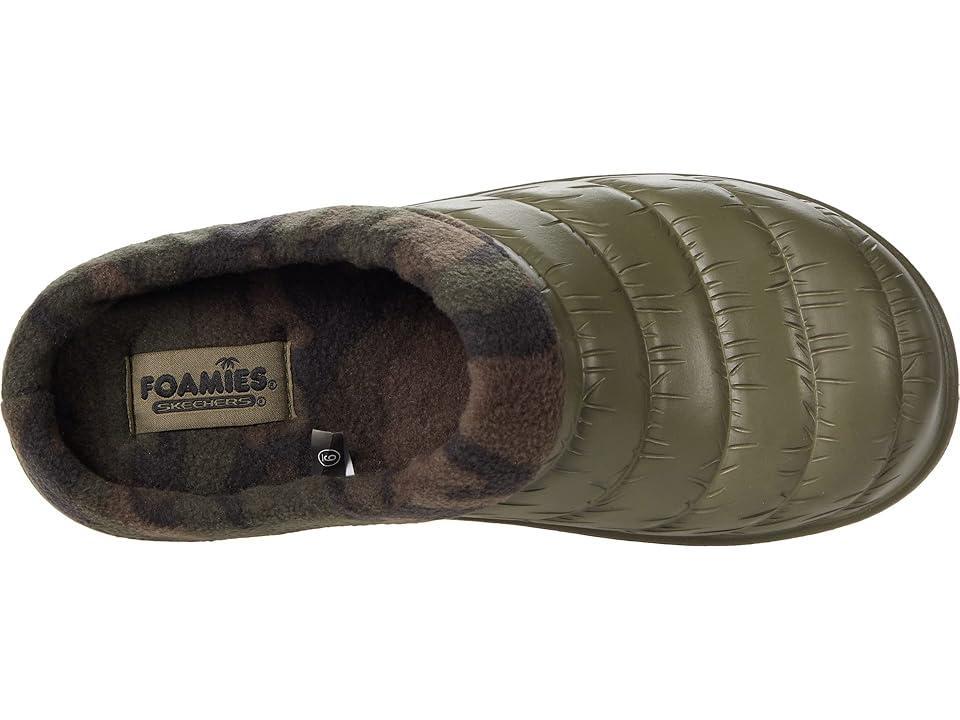 SKECHERS Foamies Cozy Camper Puffer Clog w/ Camo Print Lining (Olive Multi) Men's Shoes Product Image