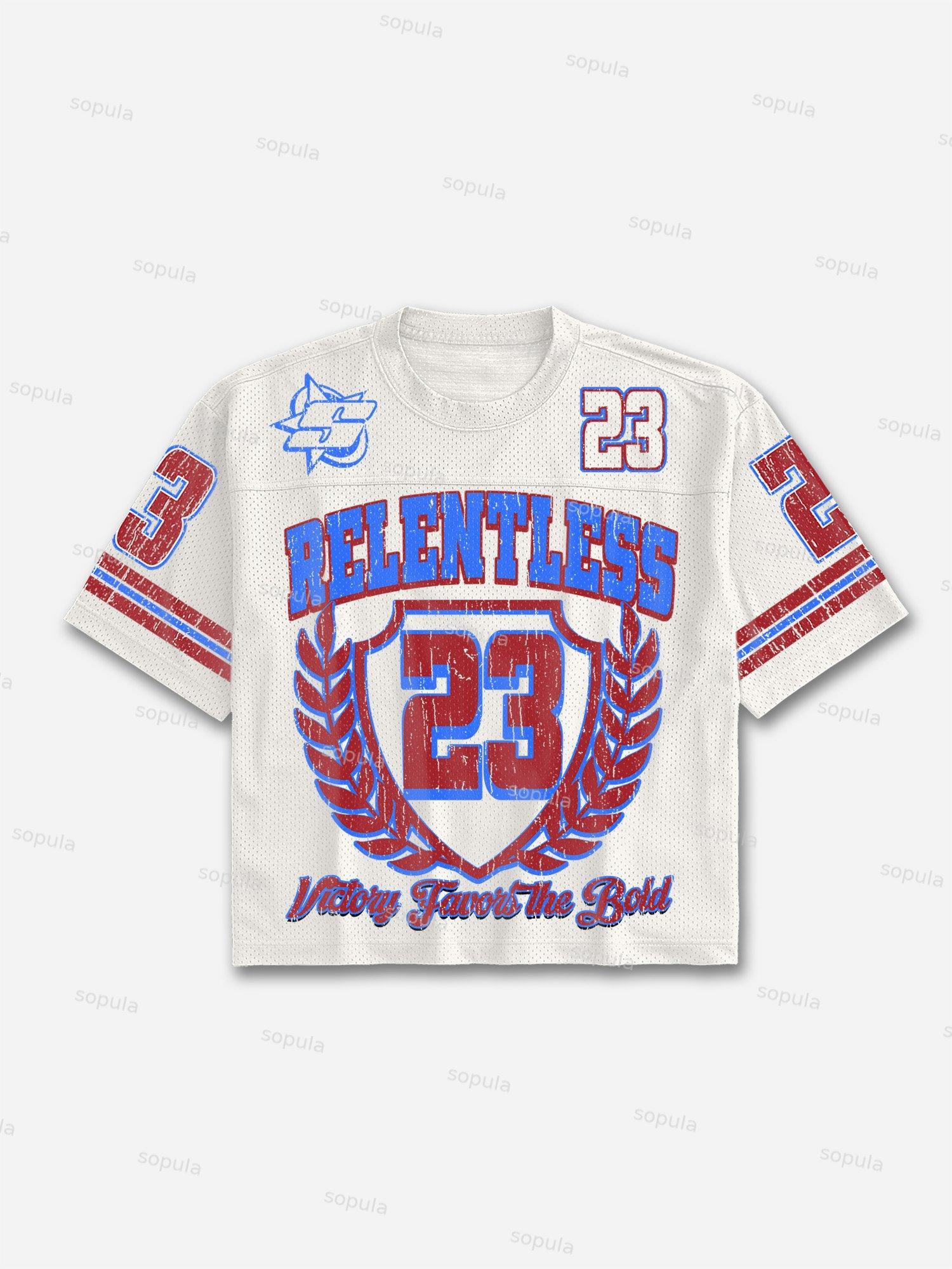 Relentless No.23 Print Blokecore Mesh Football Jersey T-shirt Product Image