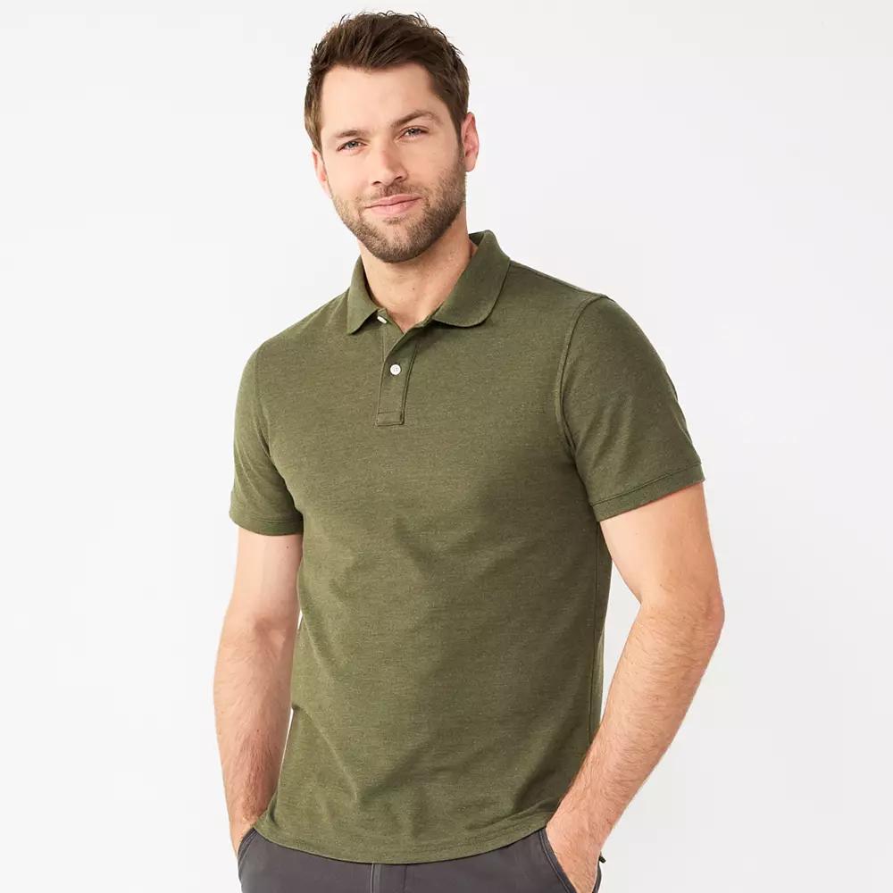 Men's Sonoma Goods For Life® Short Sleeve Relaxed Fit Pique Polo, Size: Medium, Tijuana Blue Product Image