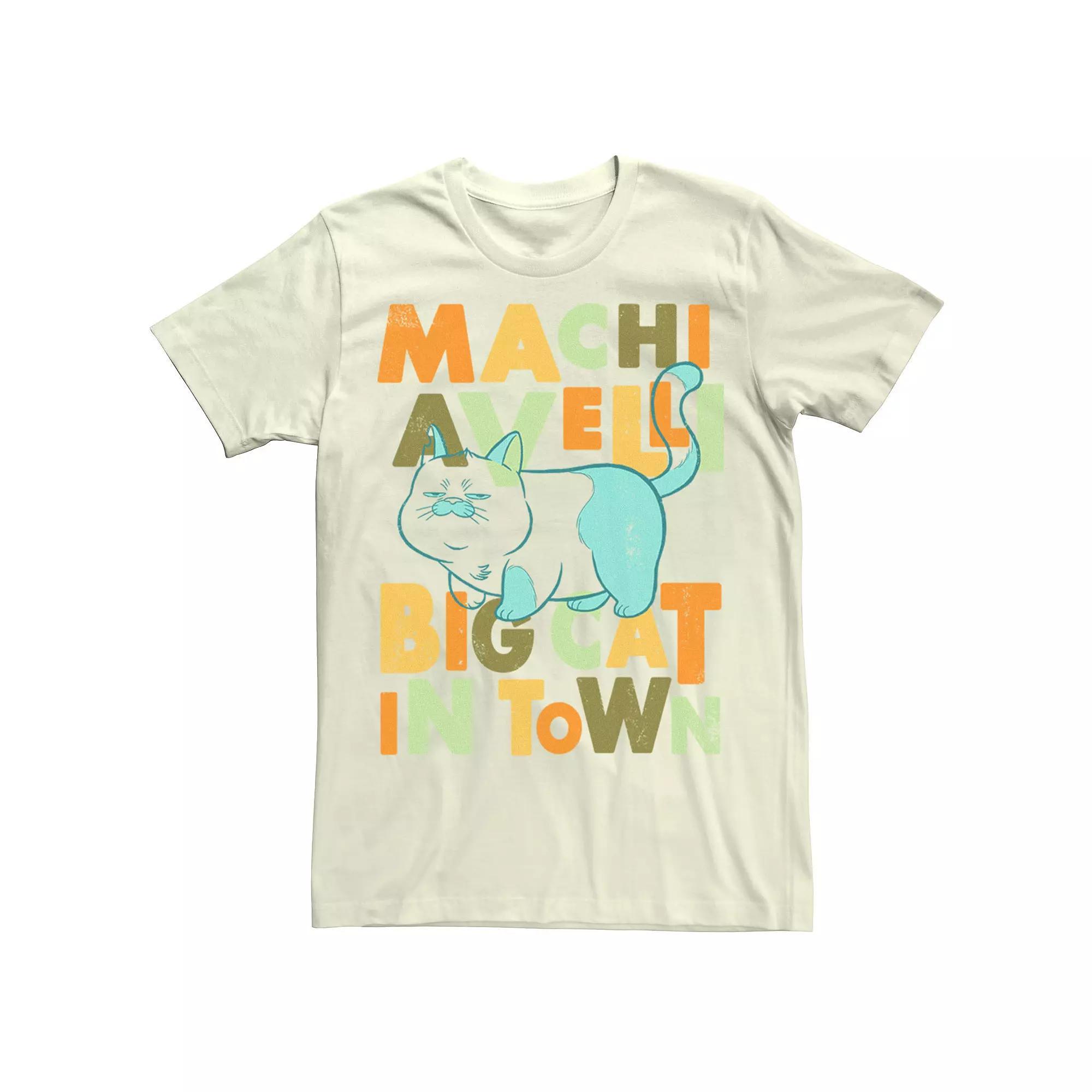 Disney / Pixar's Luca Machiavelli Men's Big Cat In Town Tee, Size: Medium, Natural Product Image