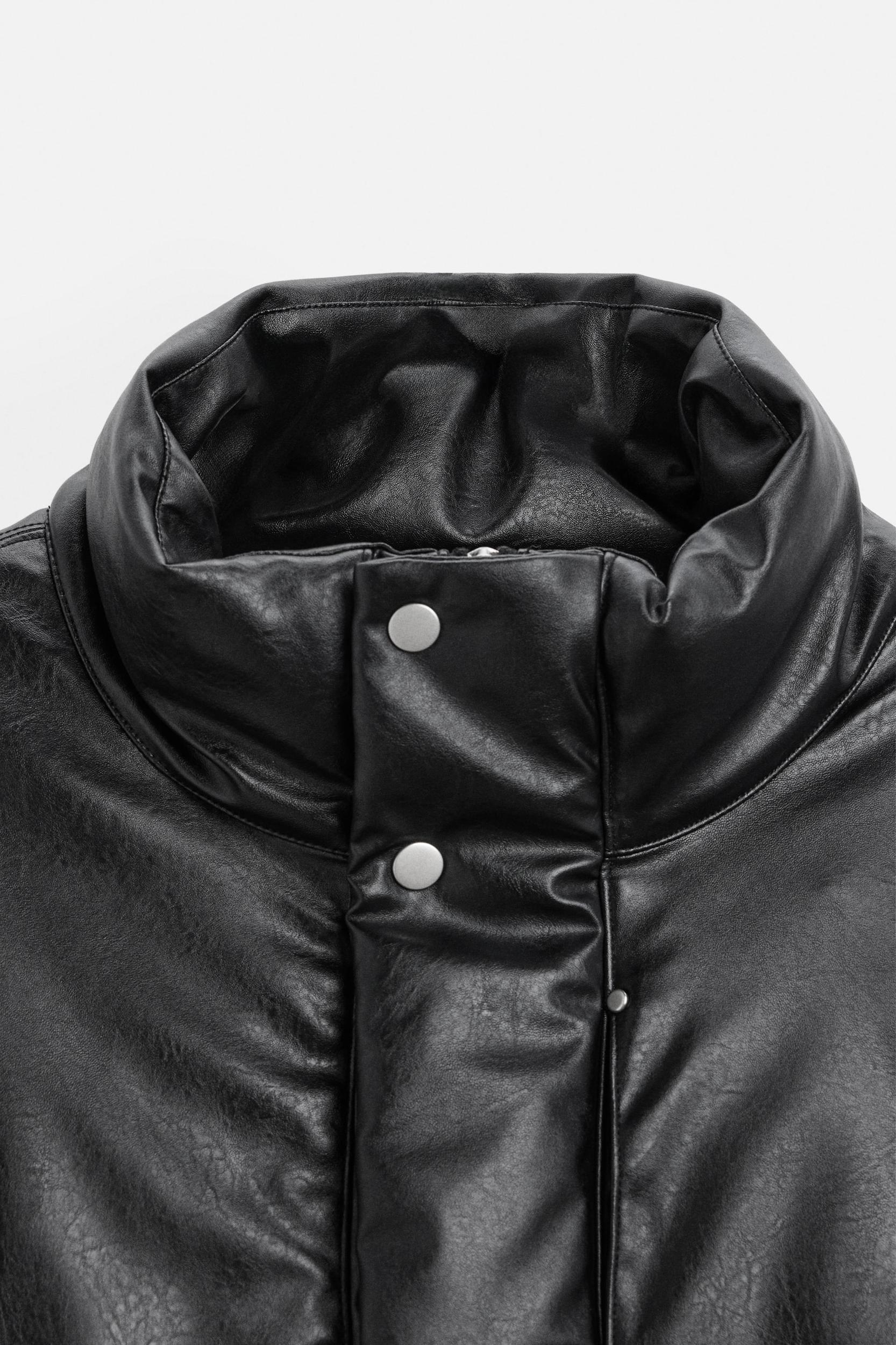 FAUX LEATHER PADDED JACKET Product Image