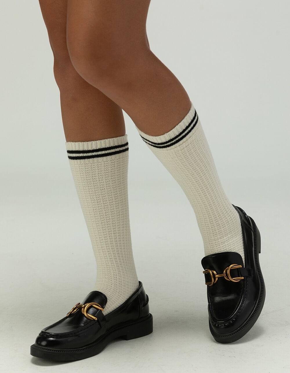 FULL TILT Waffle Stripe Knee High Womens Socks Product Image