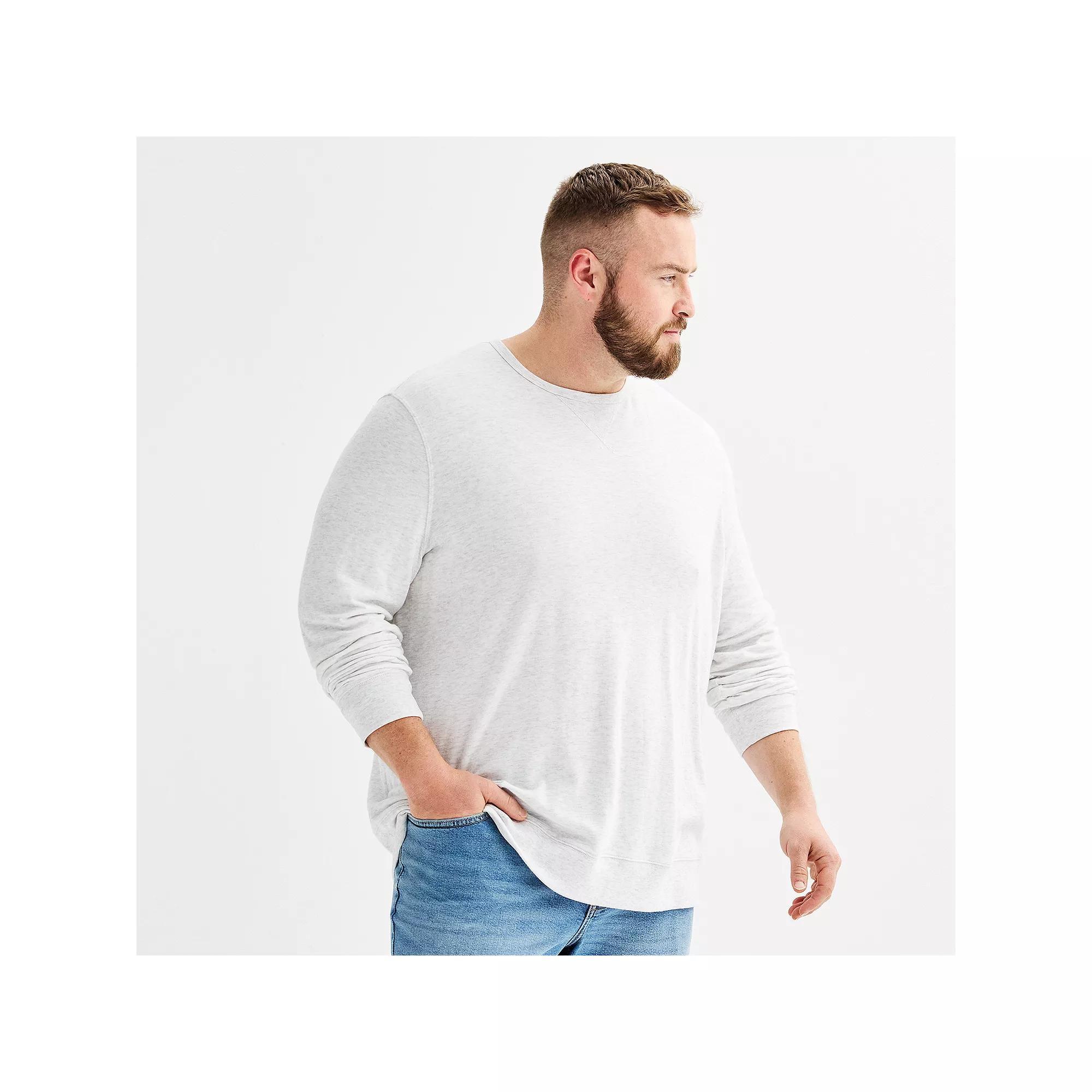 Big & Tall Sonoma Goods For Life® Supersoft Double-Knit T-Shirt, Men's, Size: 2XB, Ice Grey Product Image