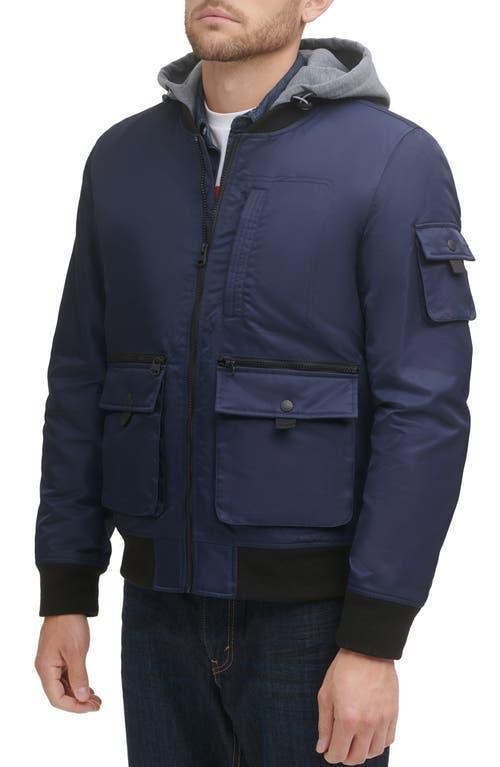 Men's Levi's® Hooded Utility Bomber Jacket, Size: XXL, Blue Product Image