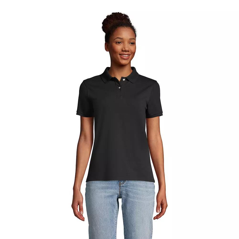 Womens Lands End Mesh Polo Shirt Product Image
