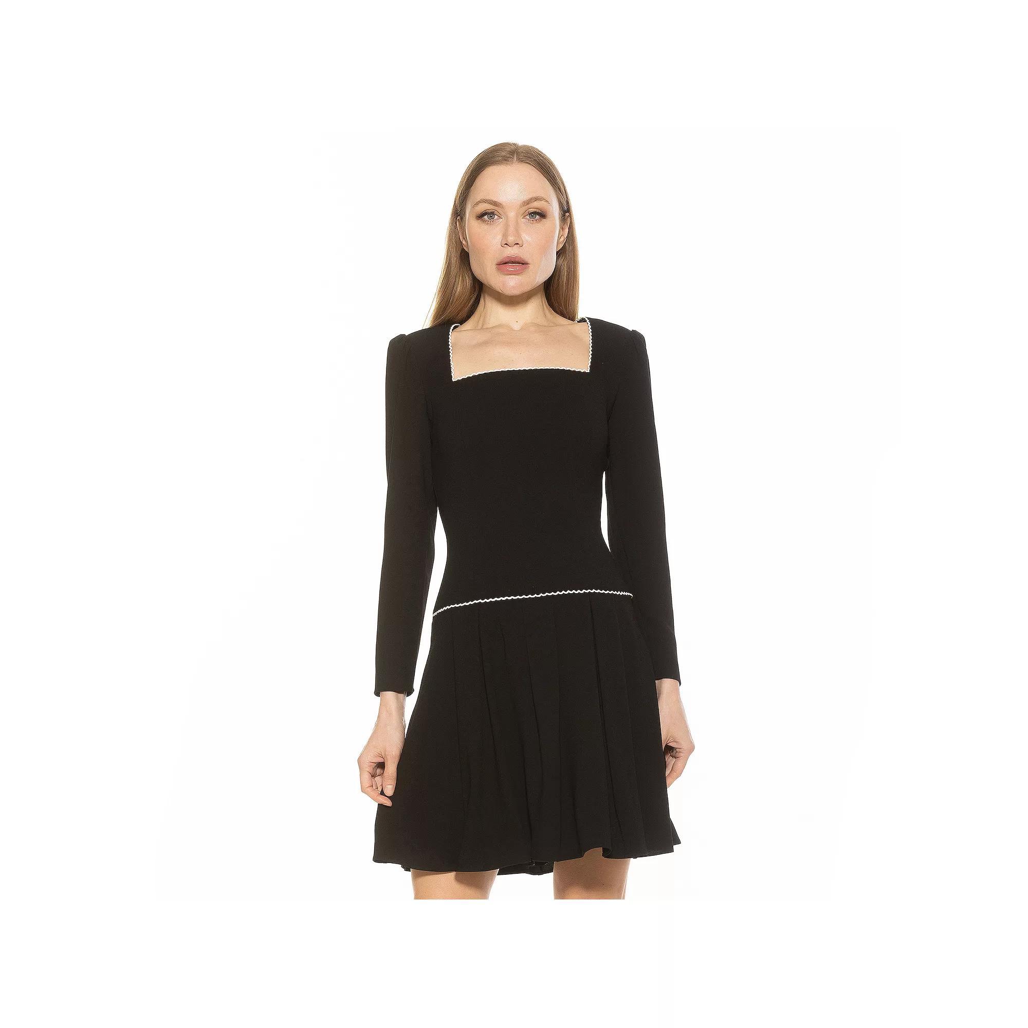 Women's ALEXIA ADMOR Ashanti Puff Sleeve Mini Dress, Size: 4, Black Product Image