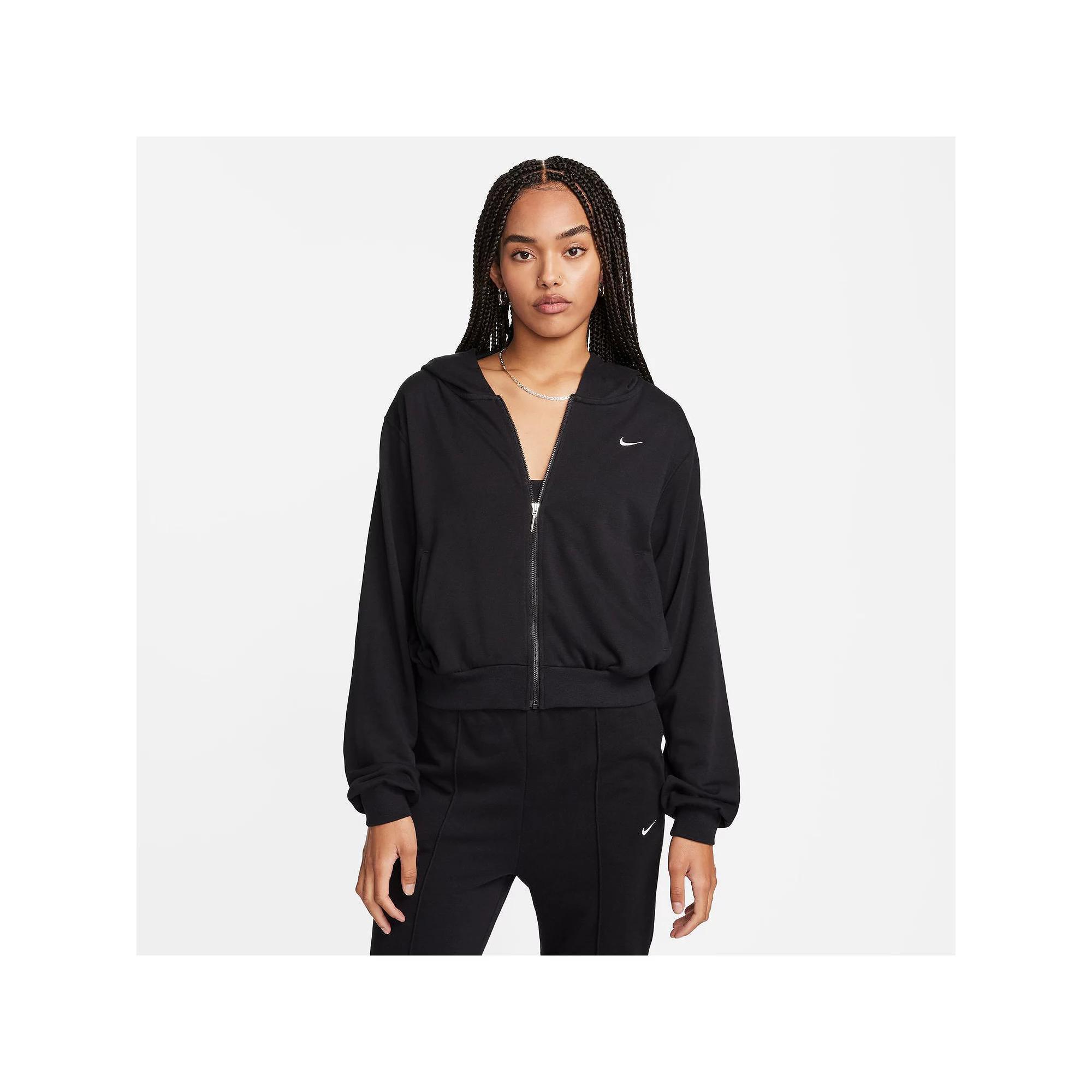 Women's Nike Sportswear Chill Terry Full-Zip Hoodie, Size: XL, Black Product Image